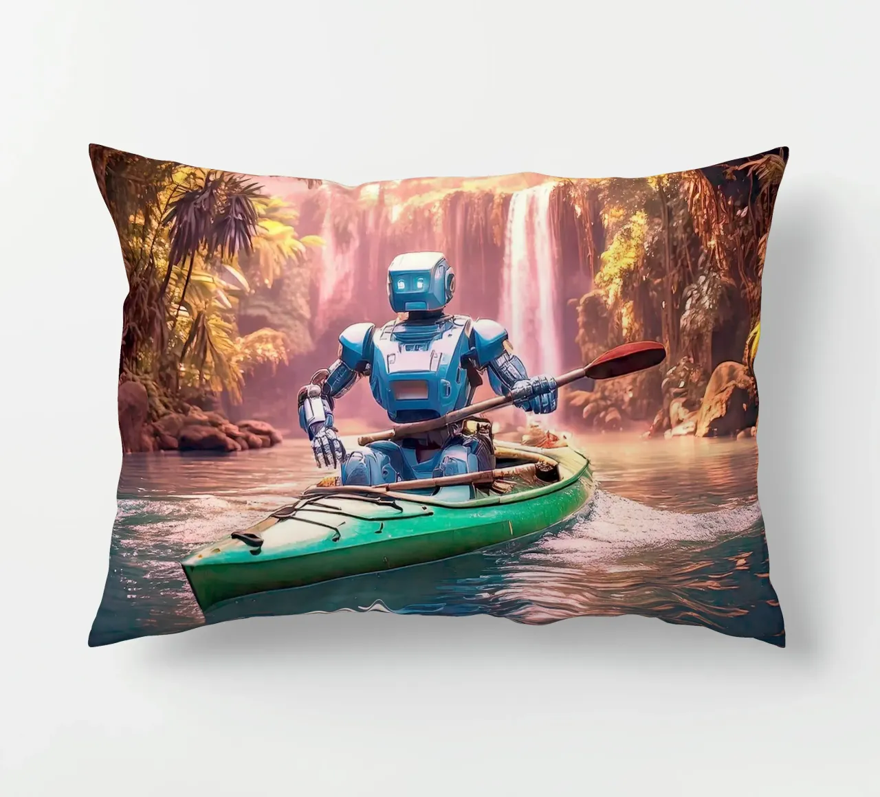 ROBOT EN CANOE. Rose. cuscino da Thierry vobmann photography