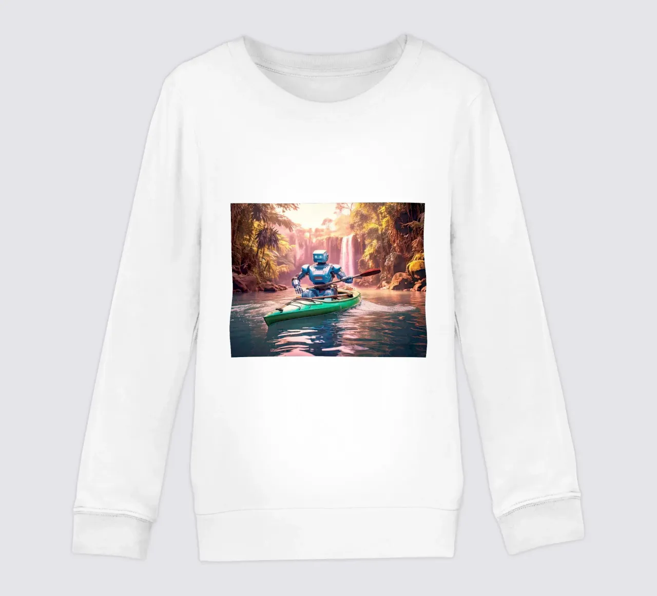 ROBOT EN CANOE. Rose. felpa bambino da Thierry vobmann photography