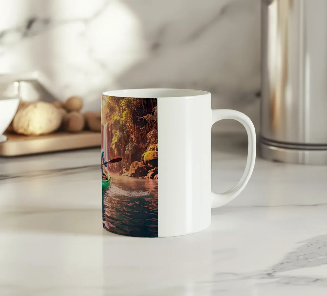 ROBOT EN CANOE. Rose. tazza in ceramica da Thierry vobmann photography