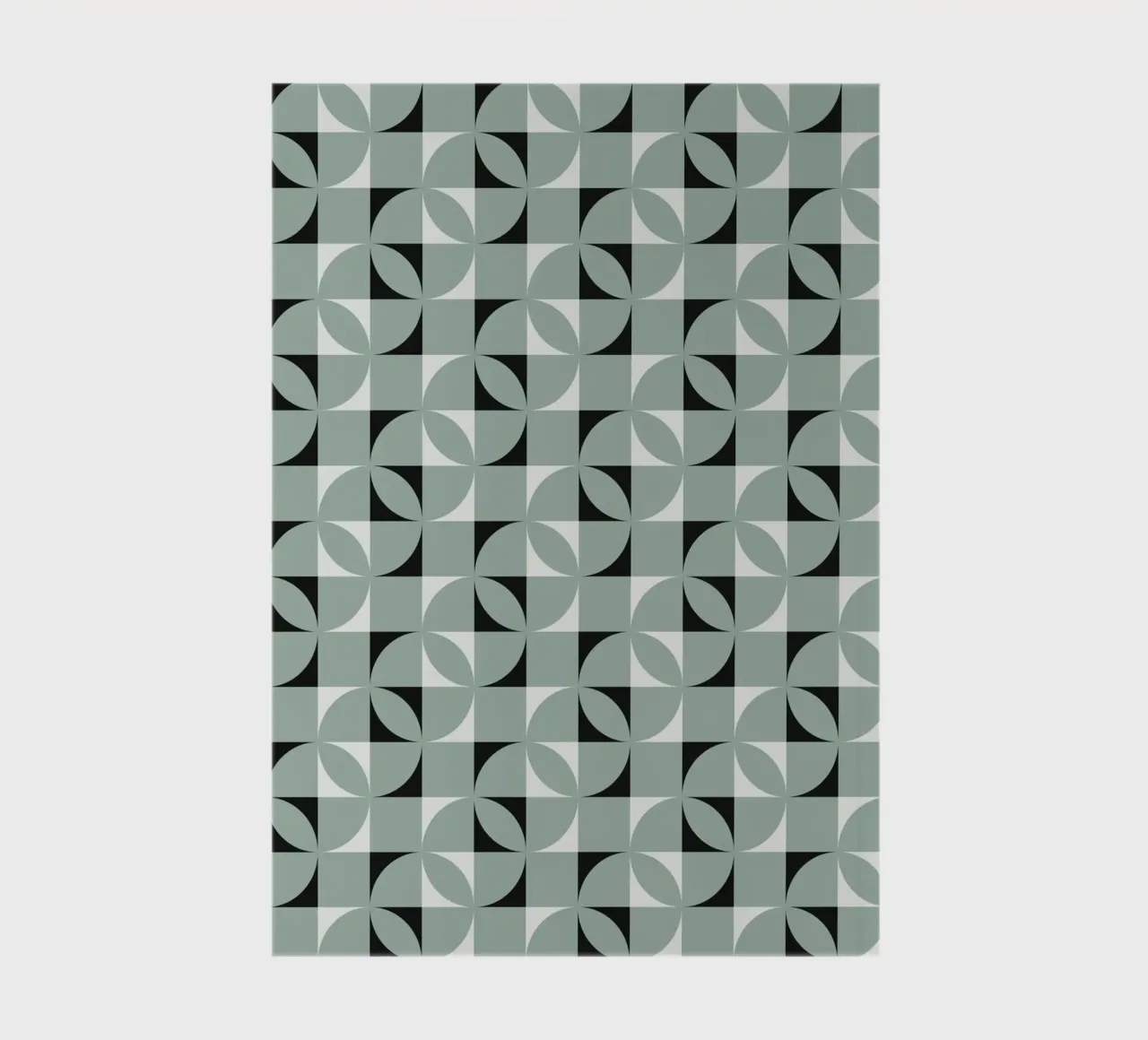 Green grid geometrical pattern notebook by Little Dean