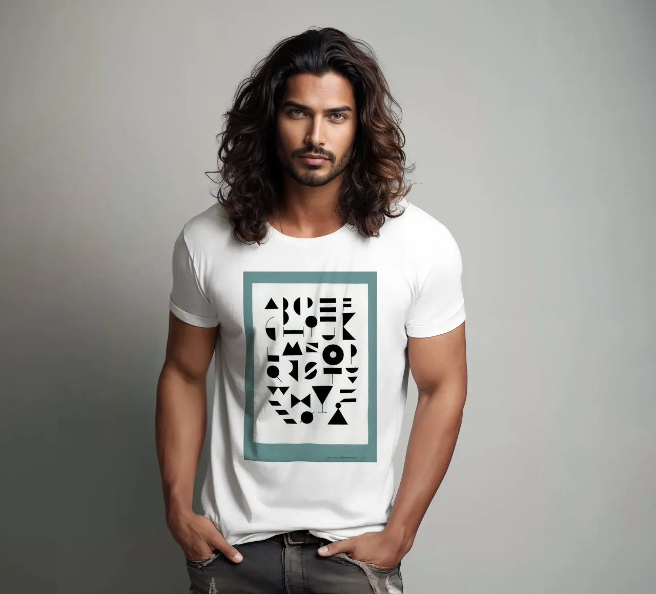 Alphabet Reseda t-shirt by Birgitpopshop