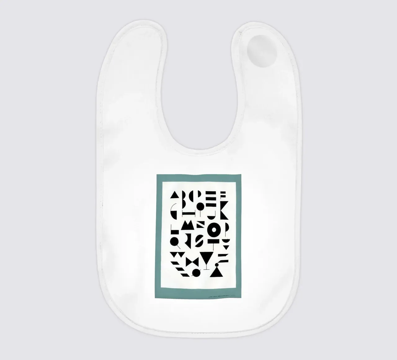 Alphabet Reseda baby bib by Birgitpopshop