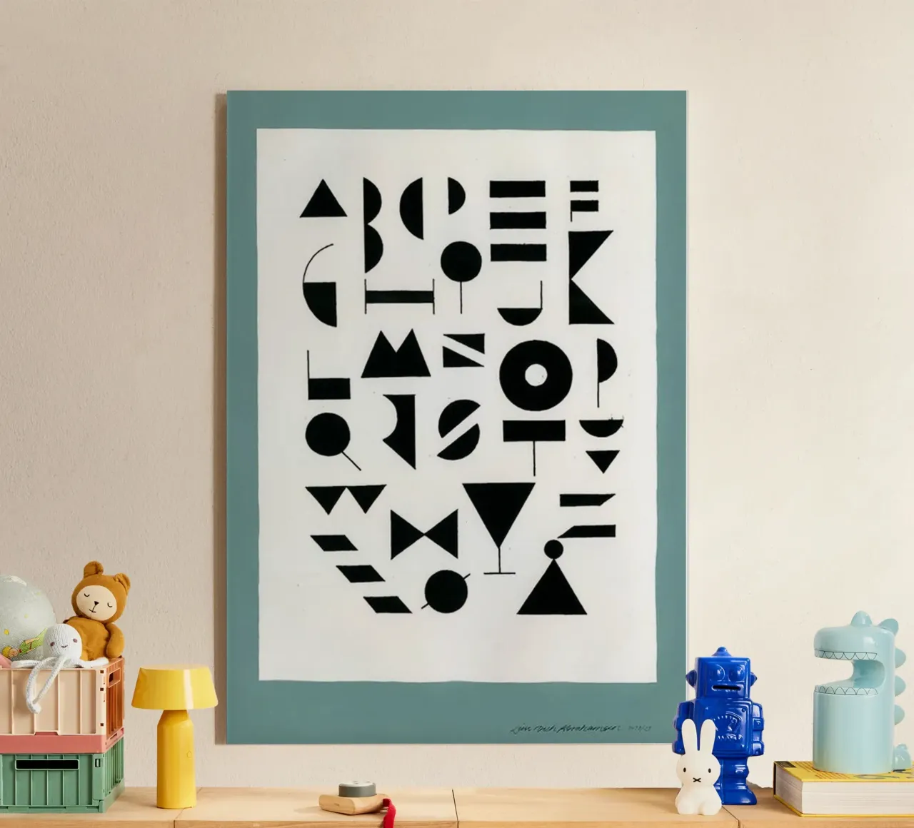 Alphabet Reseda acrylic glass by Birgitpopshop