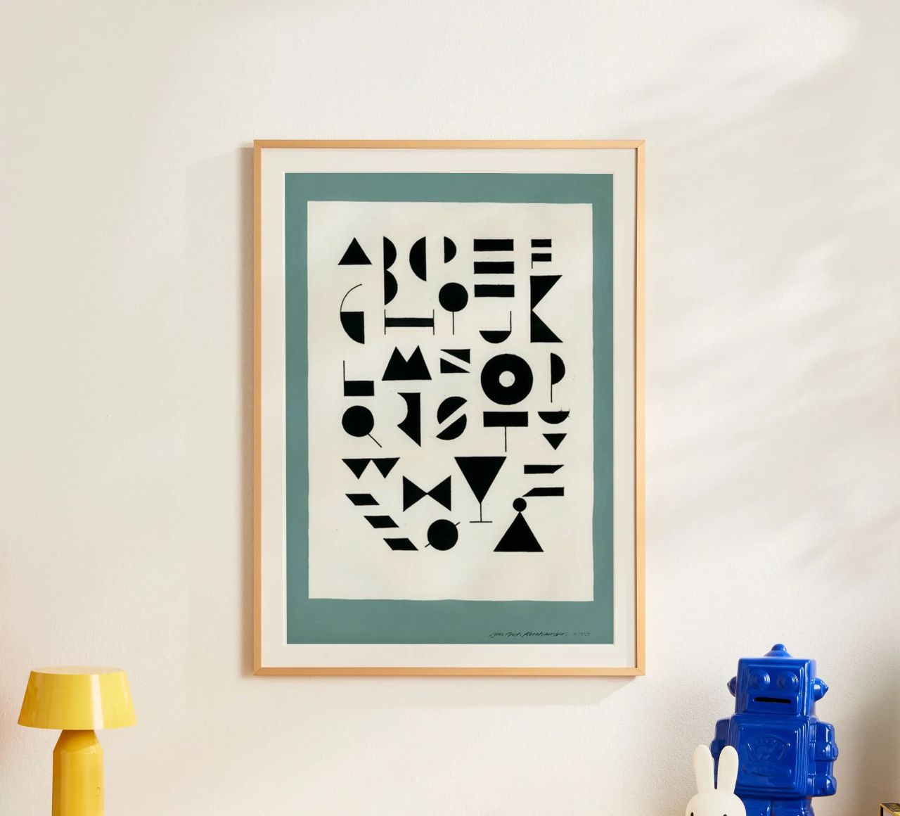 Alfabeto Reseda poster de Birgitpopshop