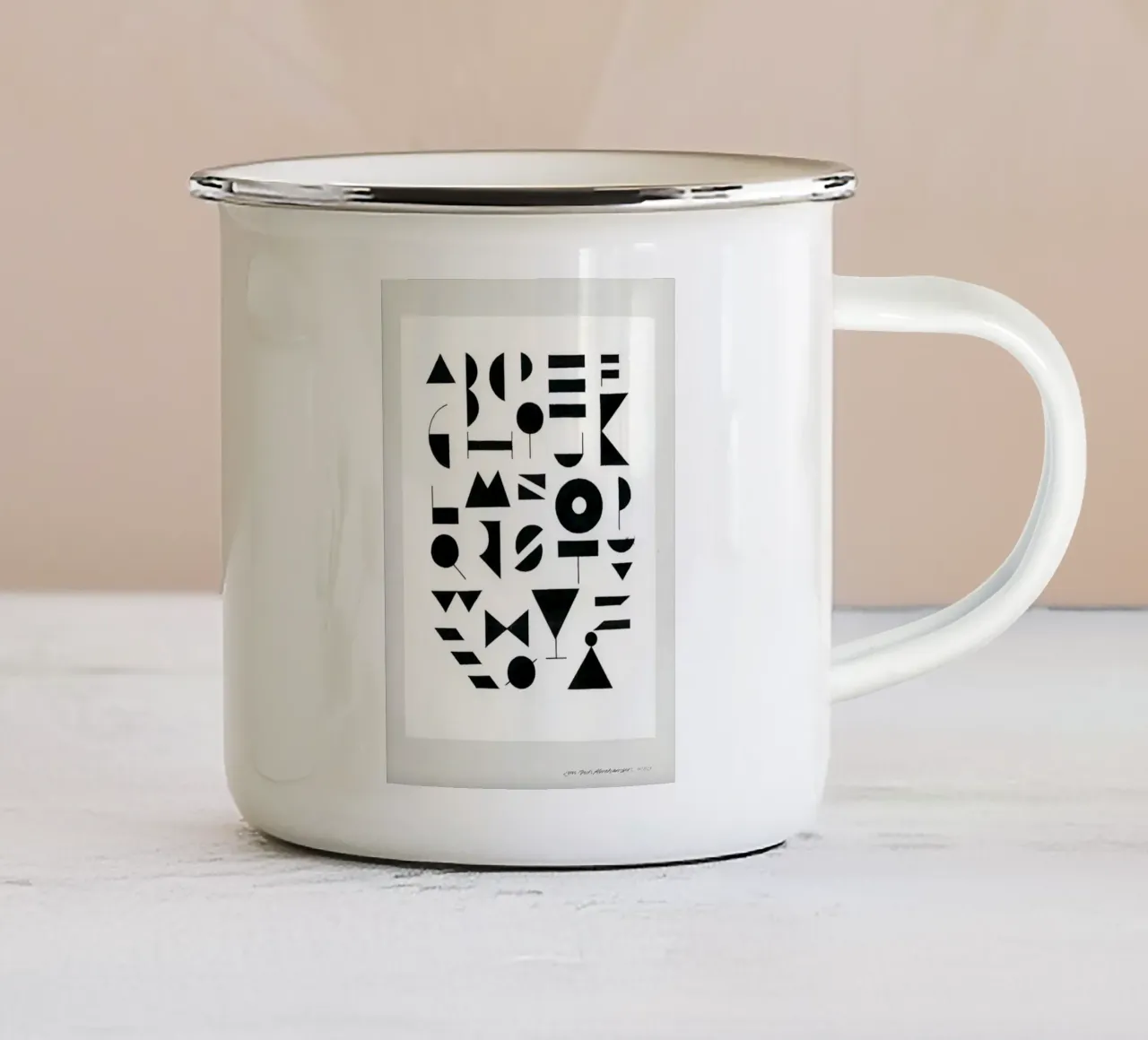 Ghiaccio alfabetico tazza in smalto da Birgitpopshop