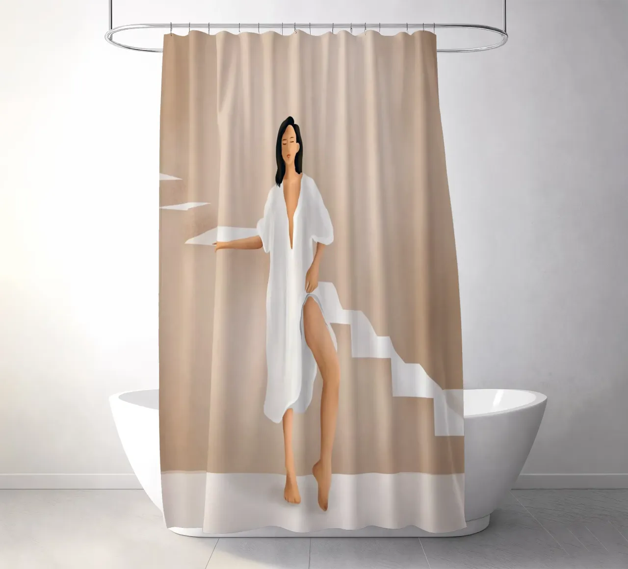 Freedom and Elegance shower curtain by cityart