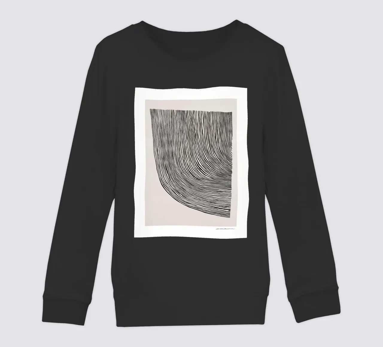 Linea curve felpa bambino da Birgitpopshop