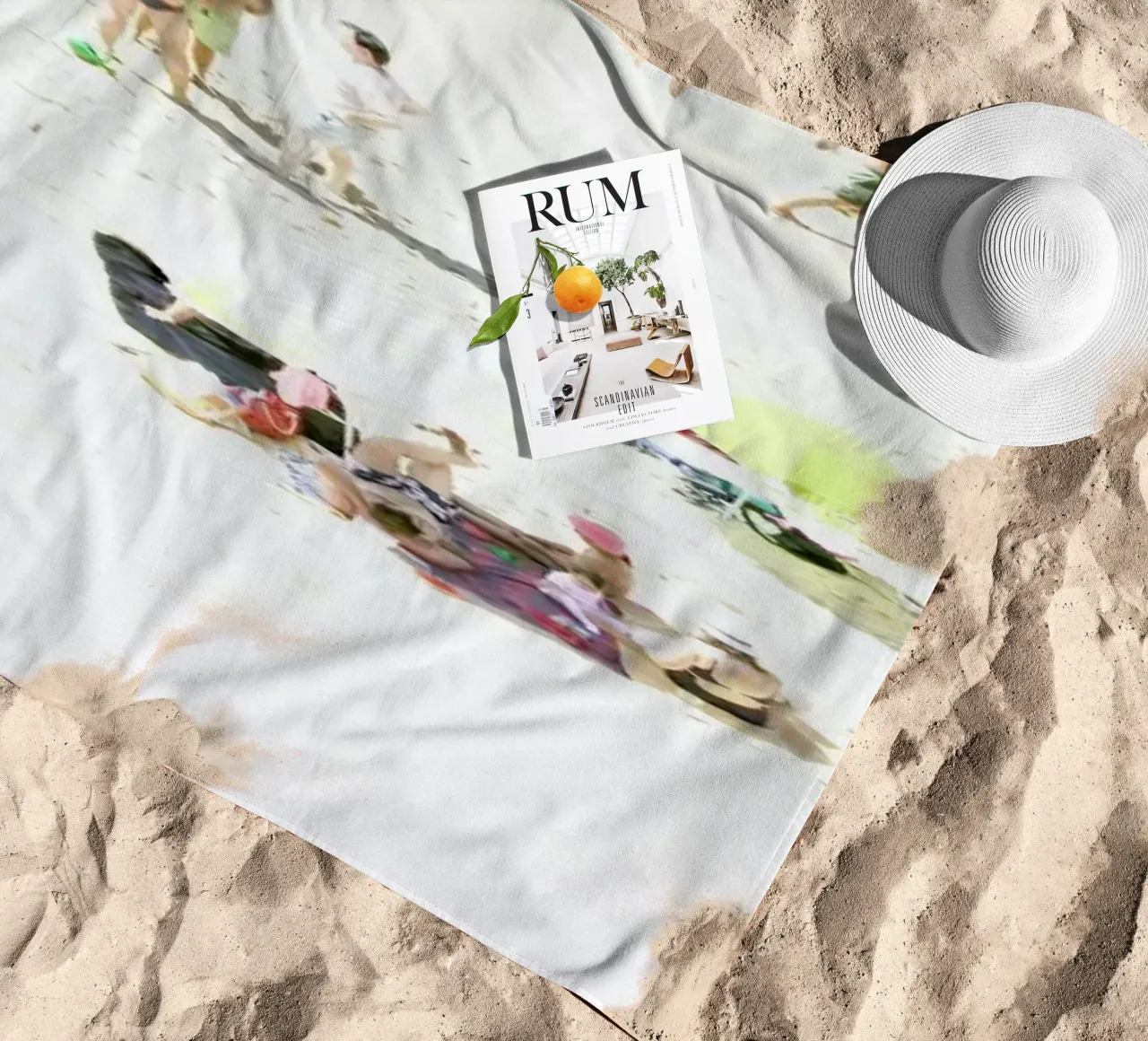 happy days beach towel by Ingrid Beddoes