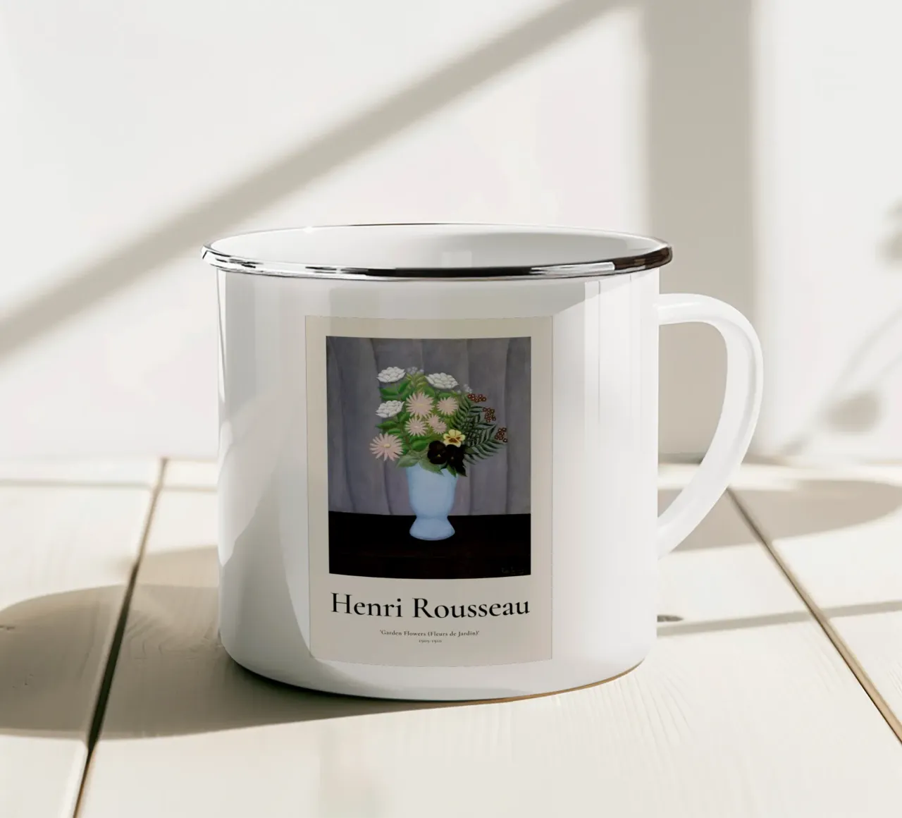 Rousseau - Garden Flowers (Fleurs de Jardin) tazza in smalto da ARTOTHEK