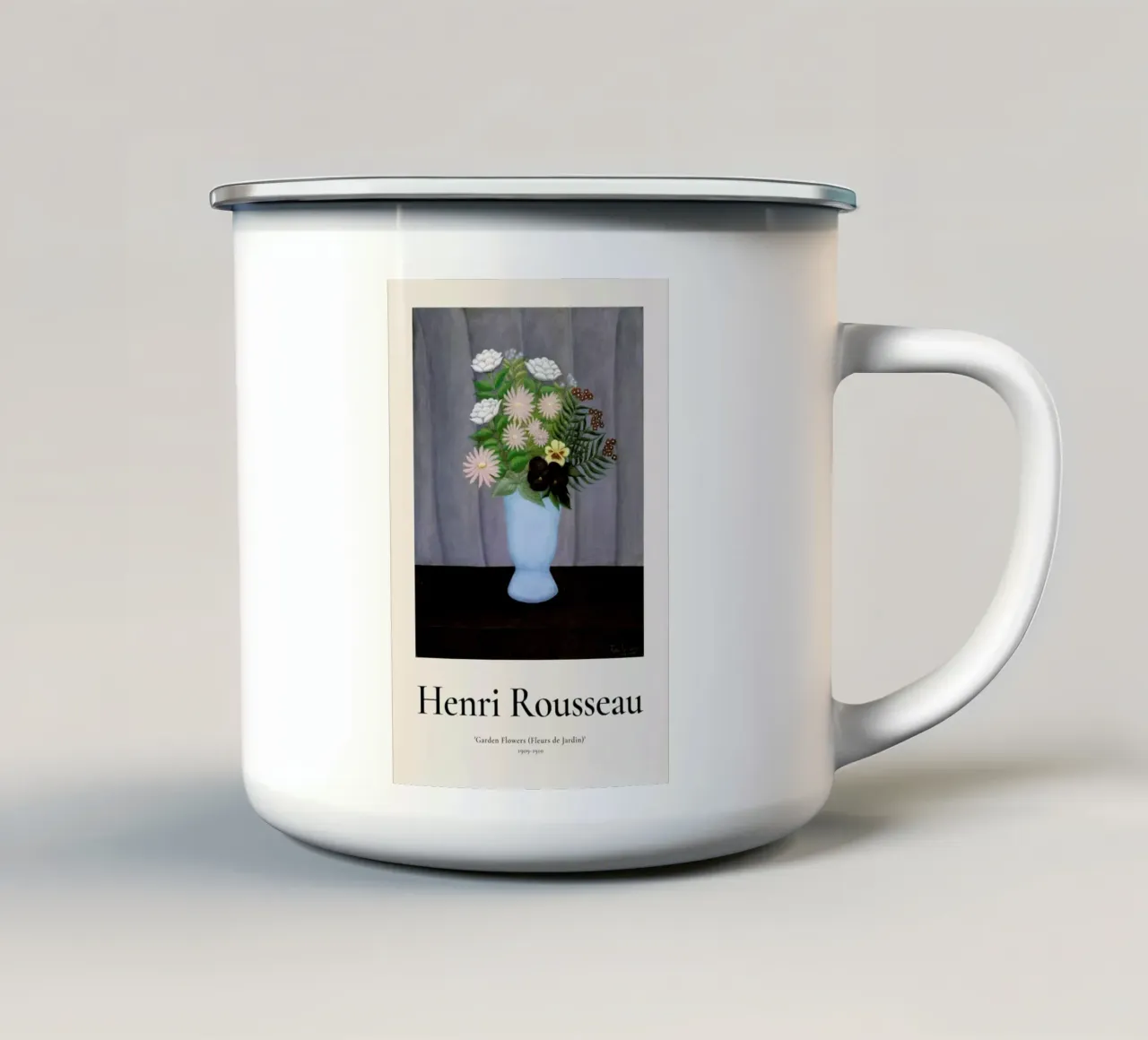 Rousseau - Garden Flowers (Fleurs de Jardin) tazza in smalto da ARTOTHEK