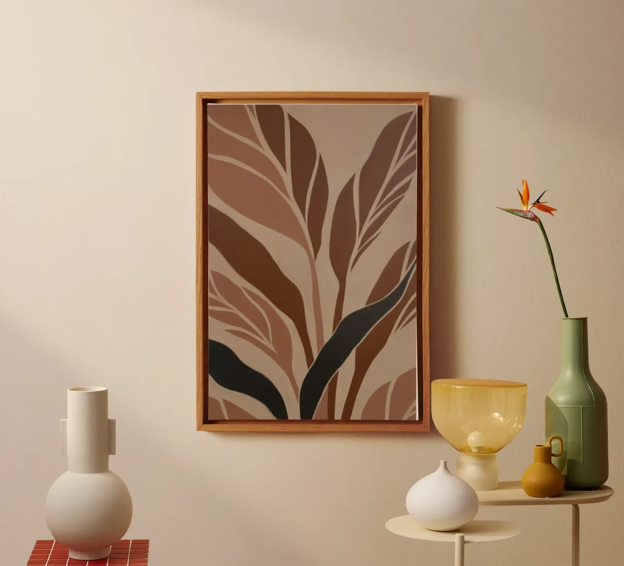 Abstract Botanisch canvas met Baklijst van Melloi Art Print