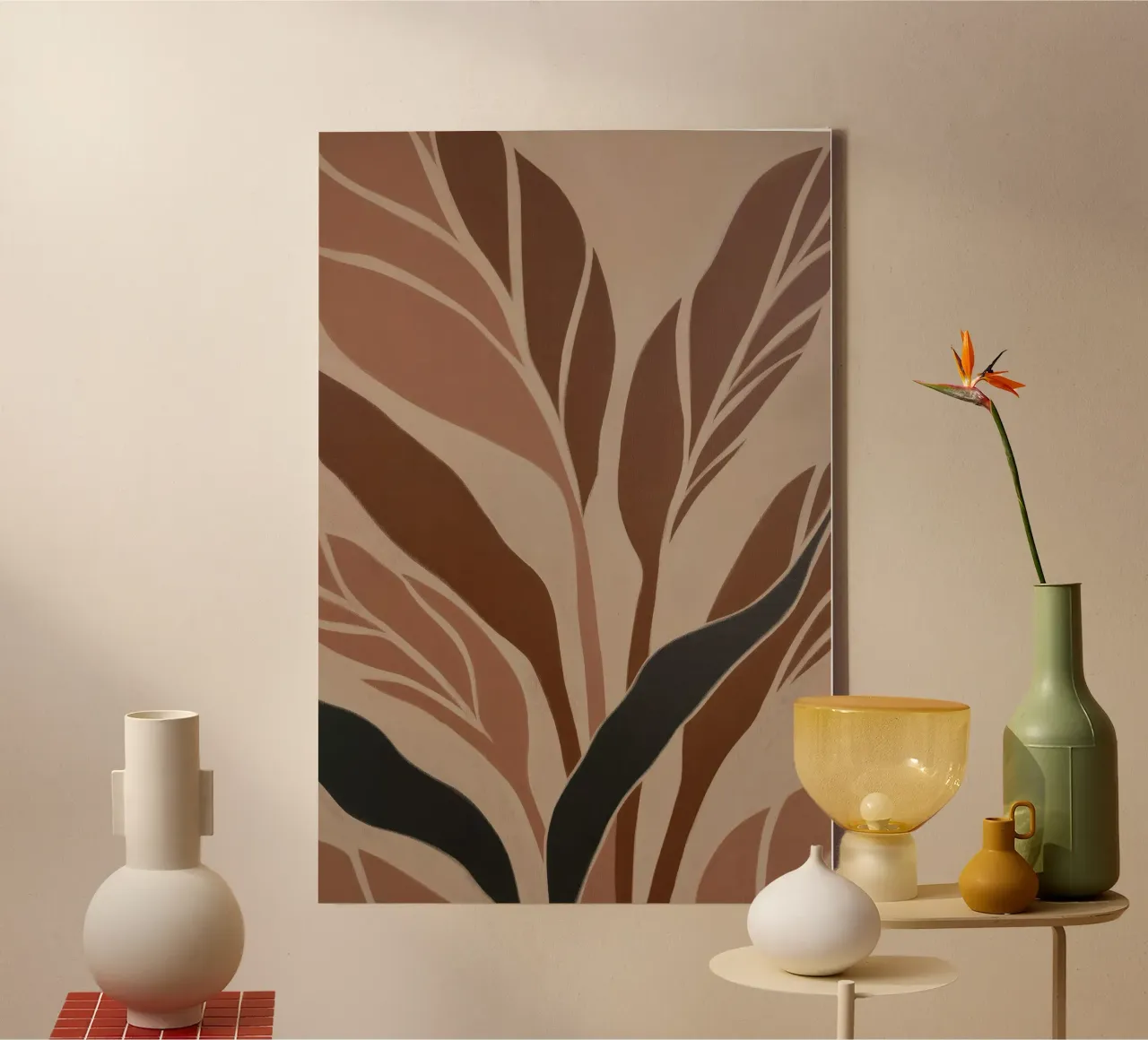 Abstract Botanisch canvas met Baklijst van Melloi Art Print