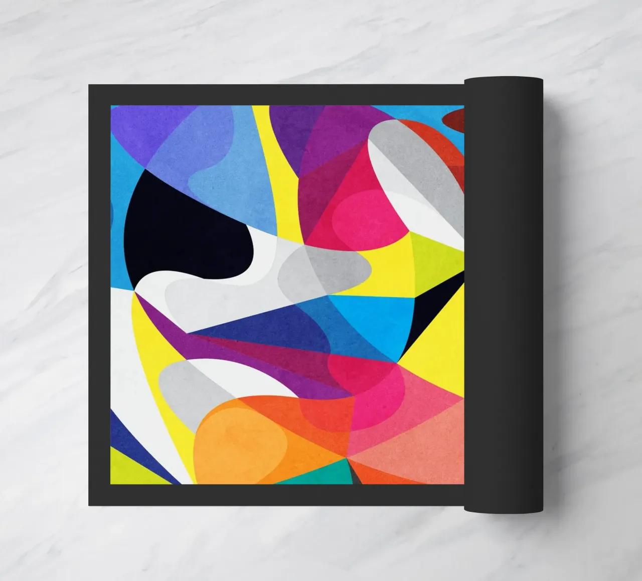 New Ways - Abstraktes geometrisches Muster Fußmatte von lovely lines