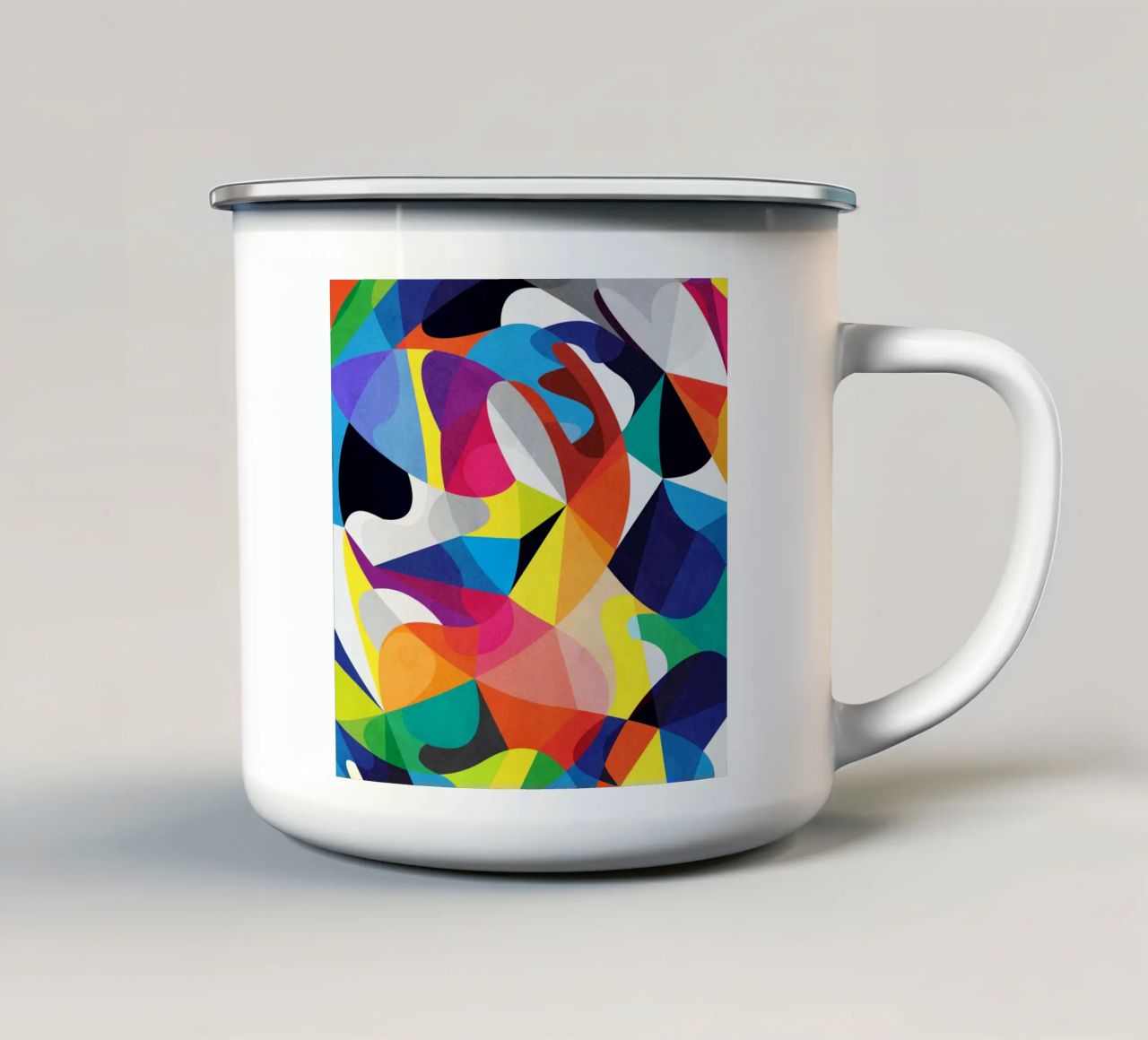 New Ways - Motivo geometrico astratto tazza in smalto da lovely lines