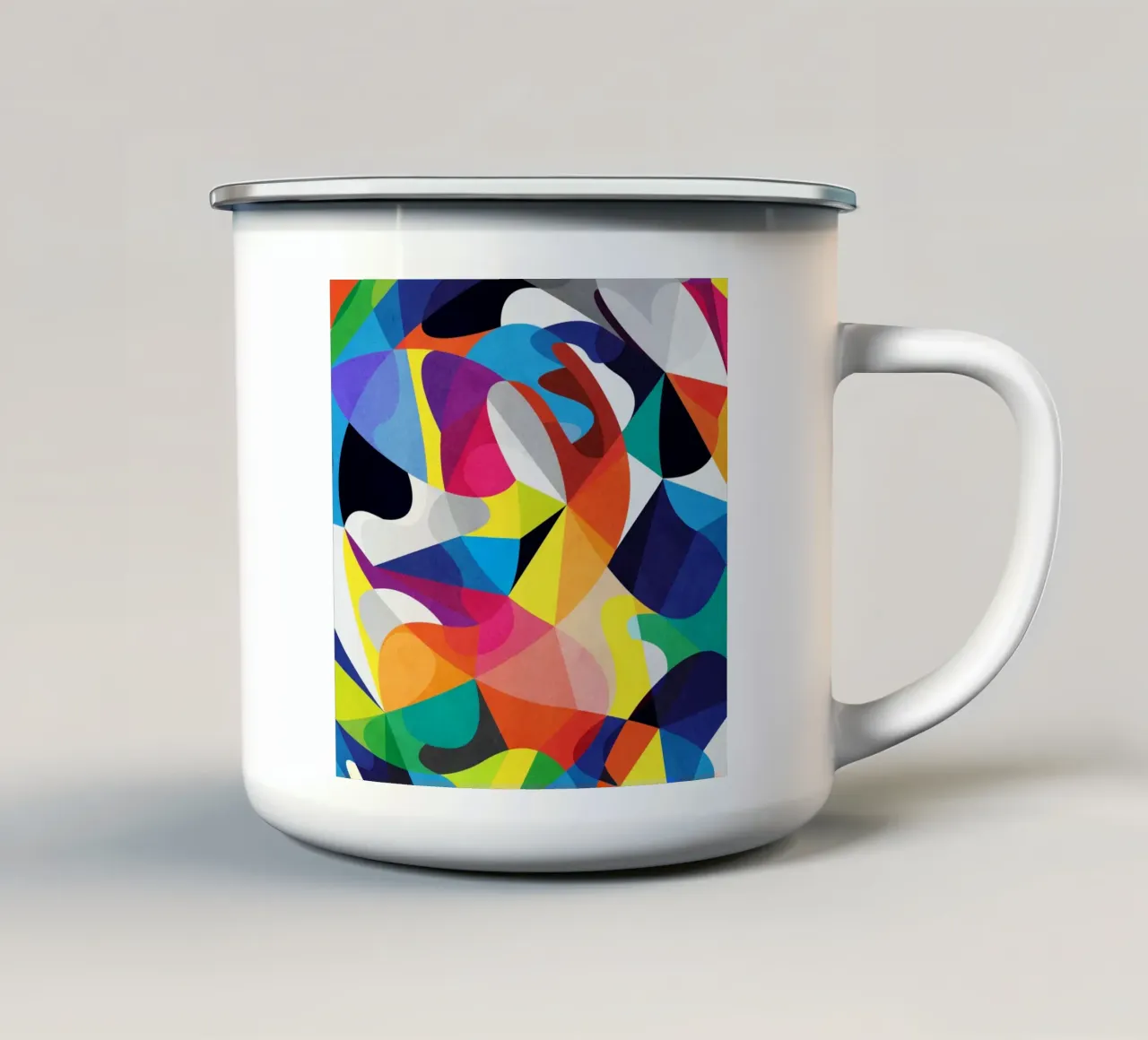 New Ways - Abstraktes geometrisches Muster Emaille Tasse von lovely lines