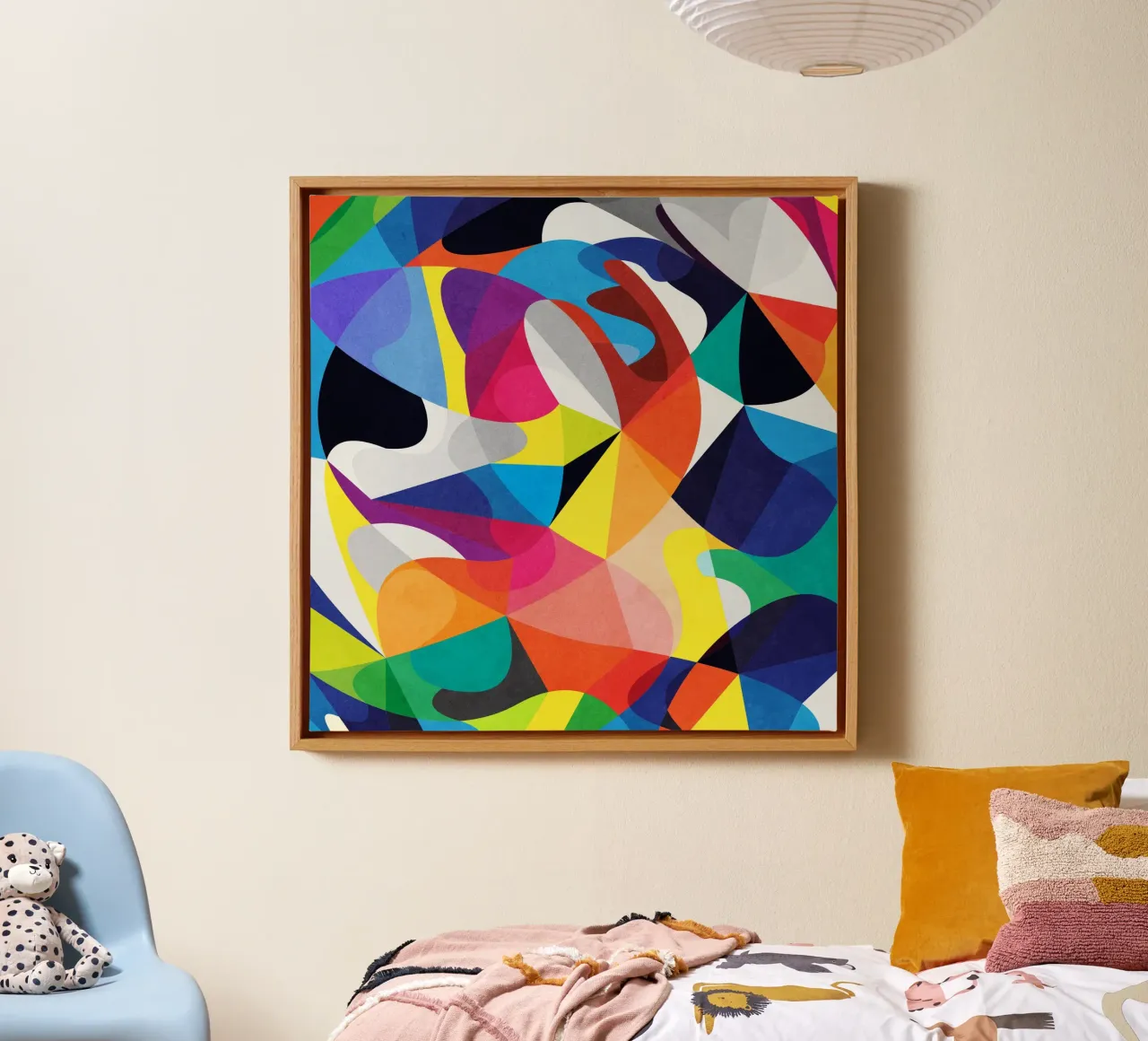 New Ways - Motif géométrique abstrait toile avec Caisse américaine de lovely lines