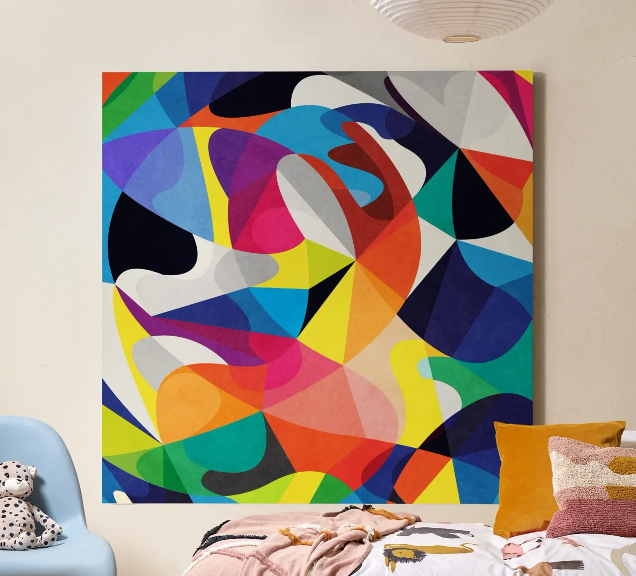 New Ways - Motif géométrique abstrait toile avec Caisse américaine de lovely lines