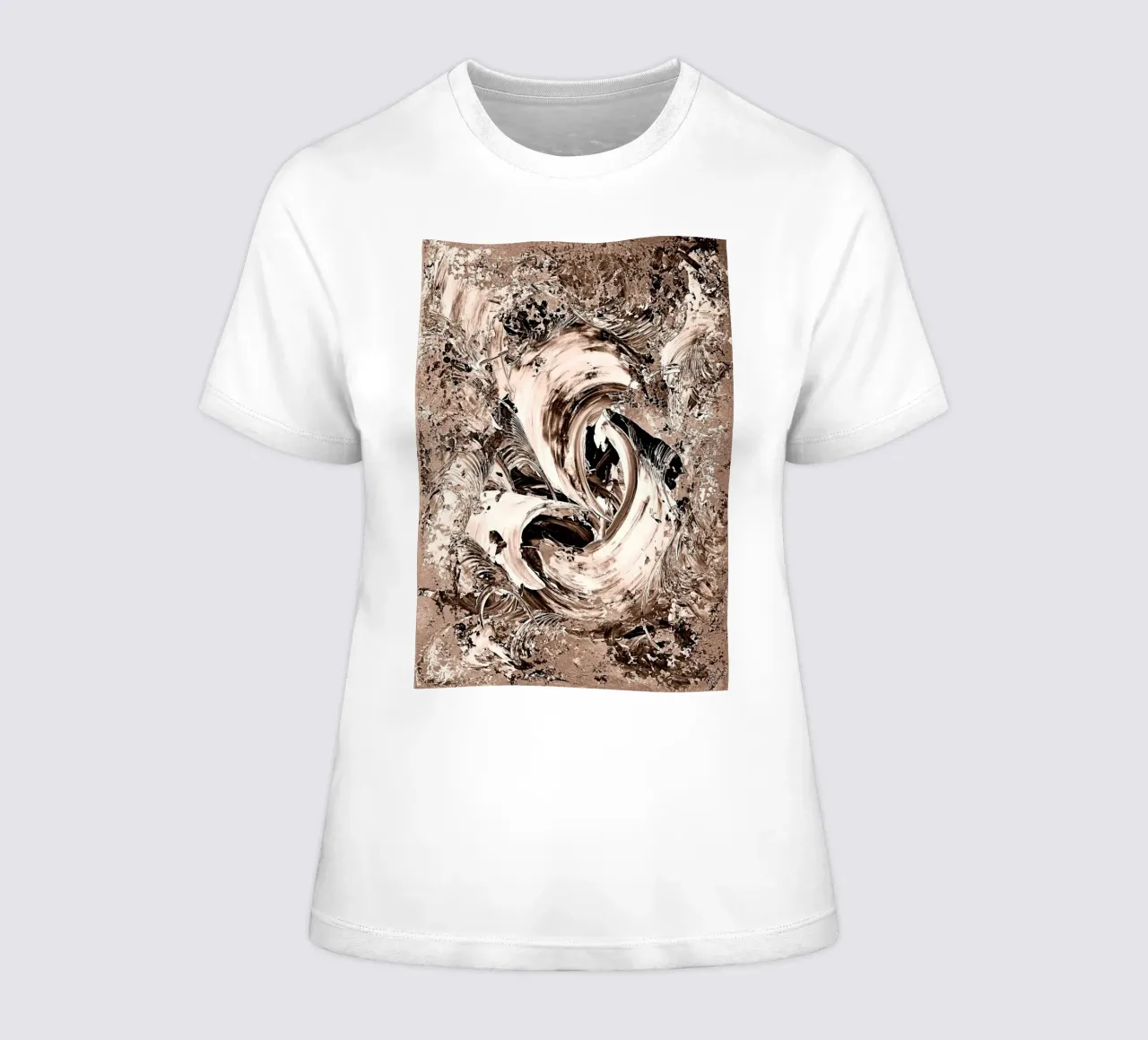SEPIA 62 t-shirt ajusté pour femmes de Thierry Vobmann Abstract painting