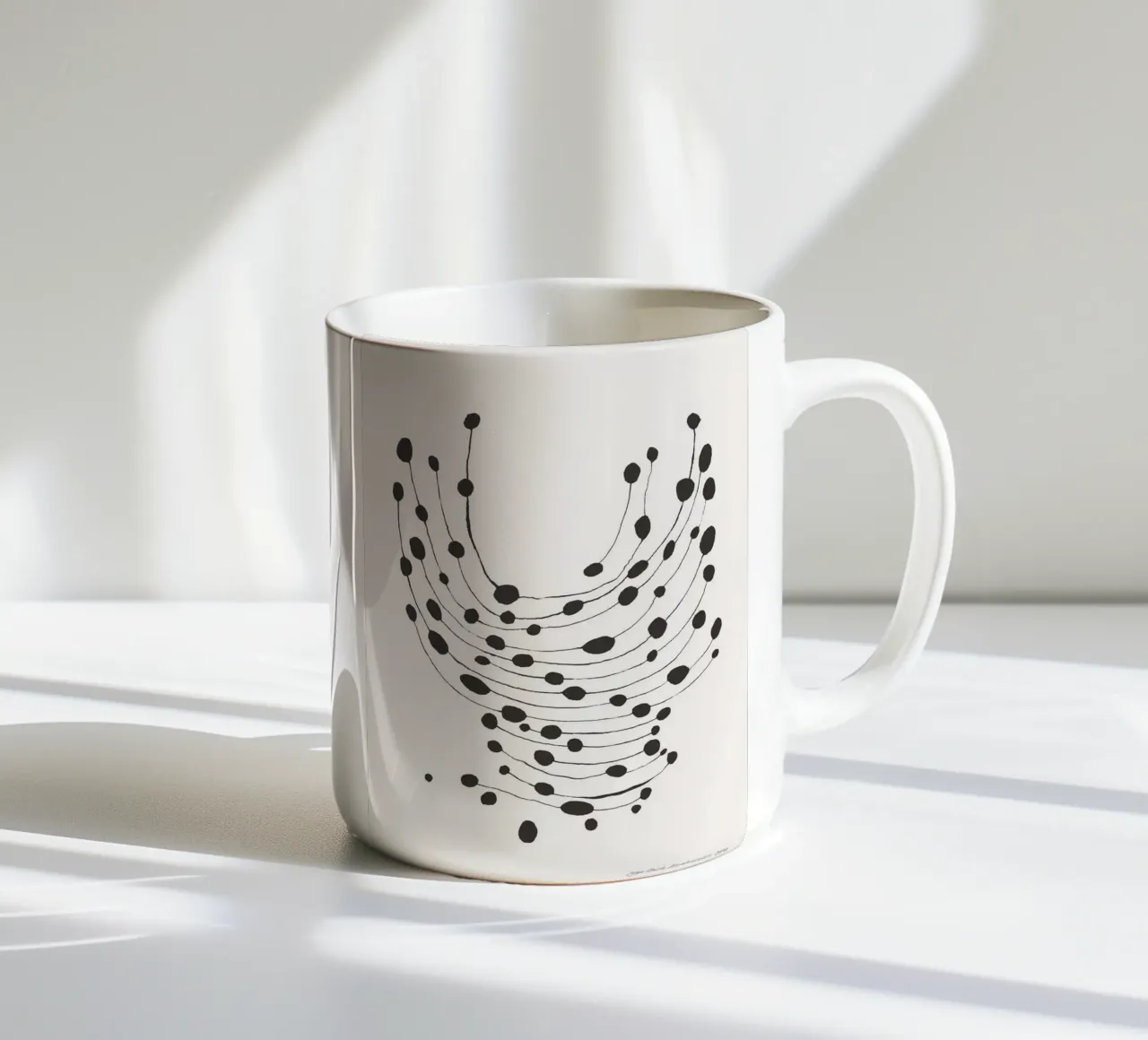 Dancing Dots ceramic mug by Birgitpopshop