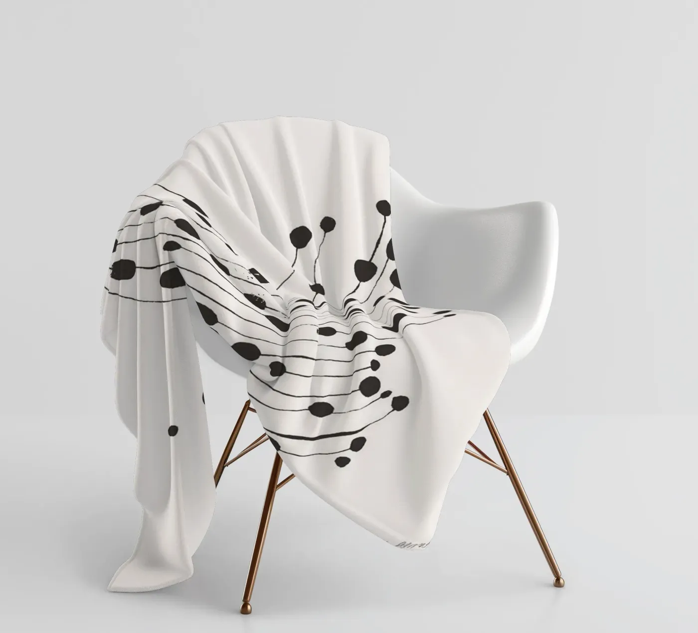 Dansende stippen fleecedeken van Birgitpopshop