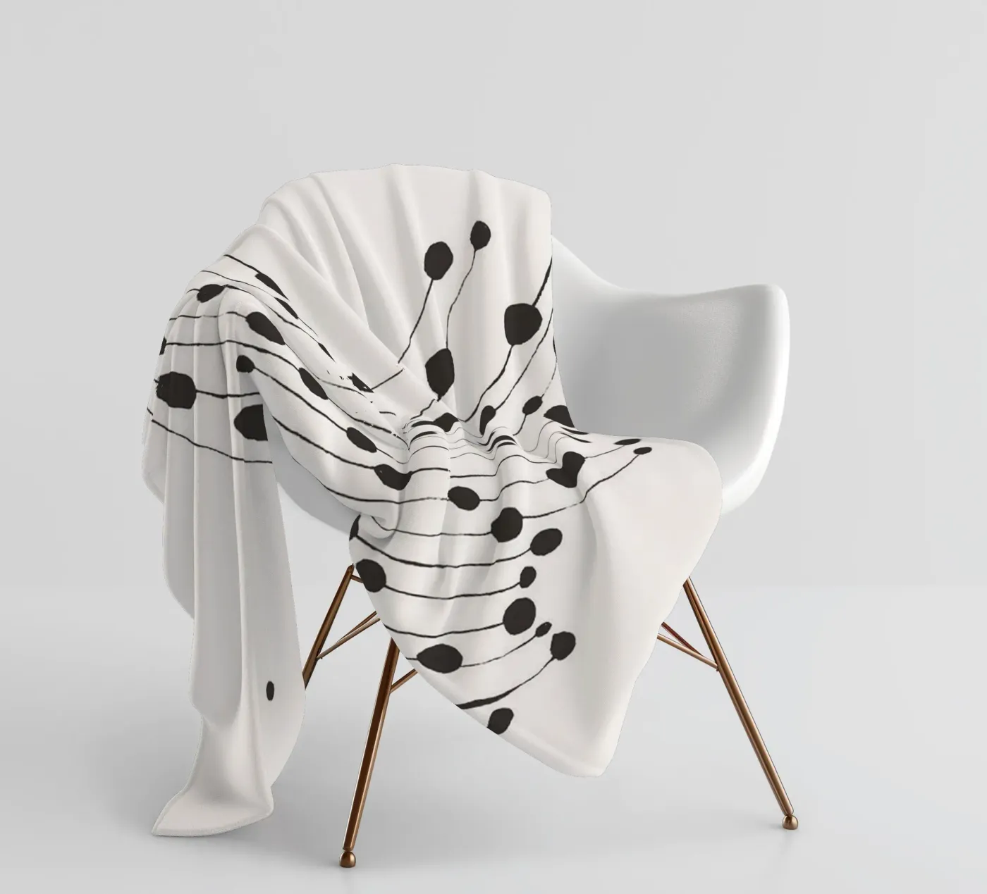 Dansende stippen fleecedeken van Birgitpopshop