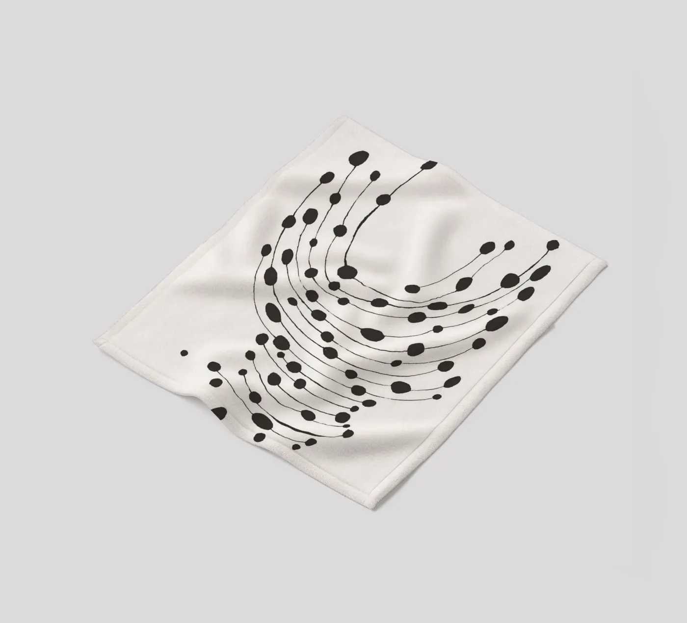 Dansende stippen fleecedeken van Birgitpopshop