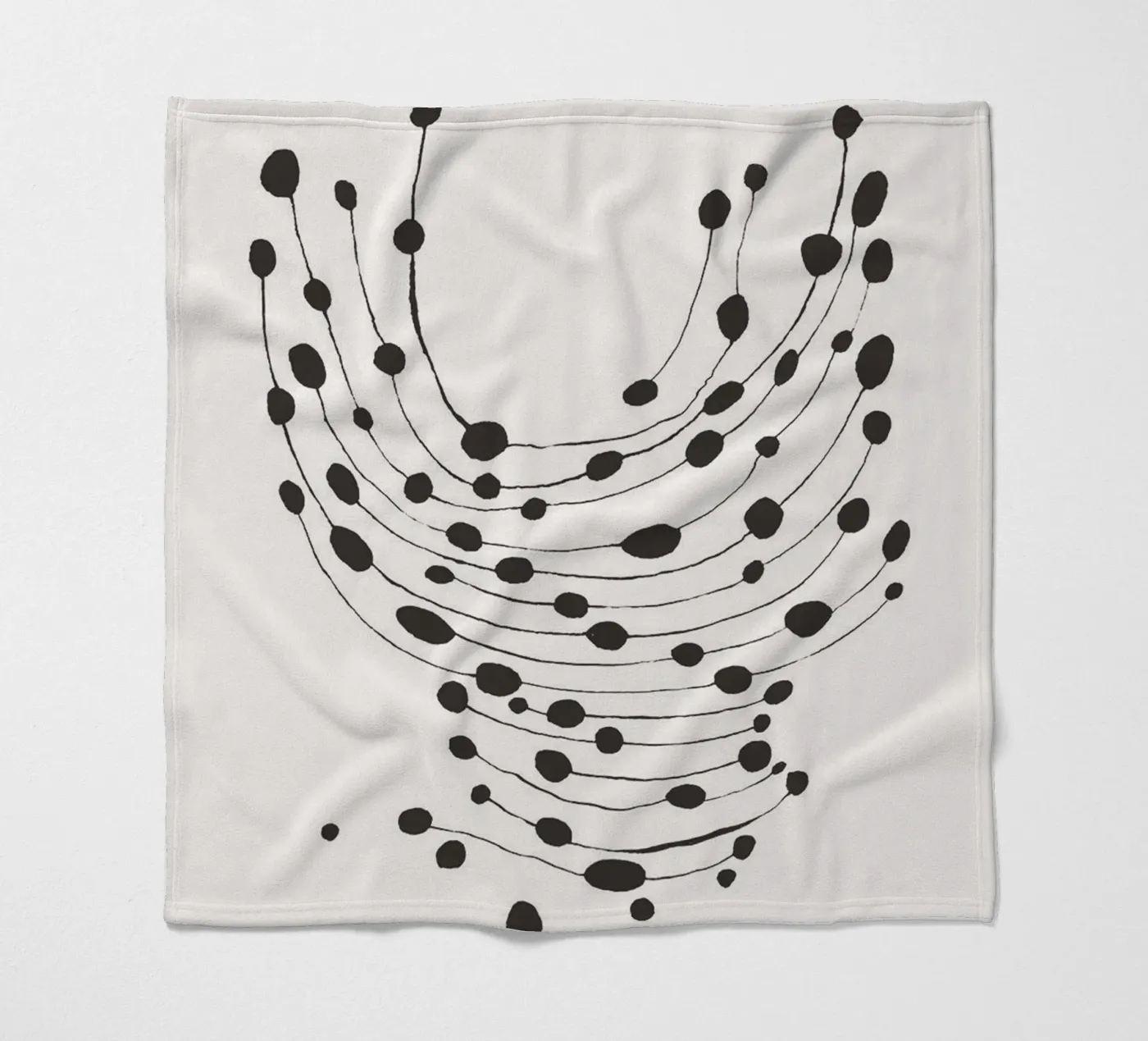 Dansende stippen fleecedeken van Birgitpopshop