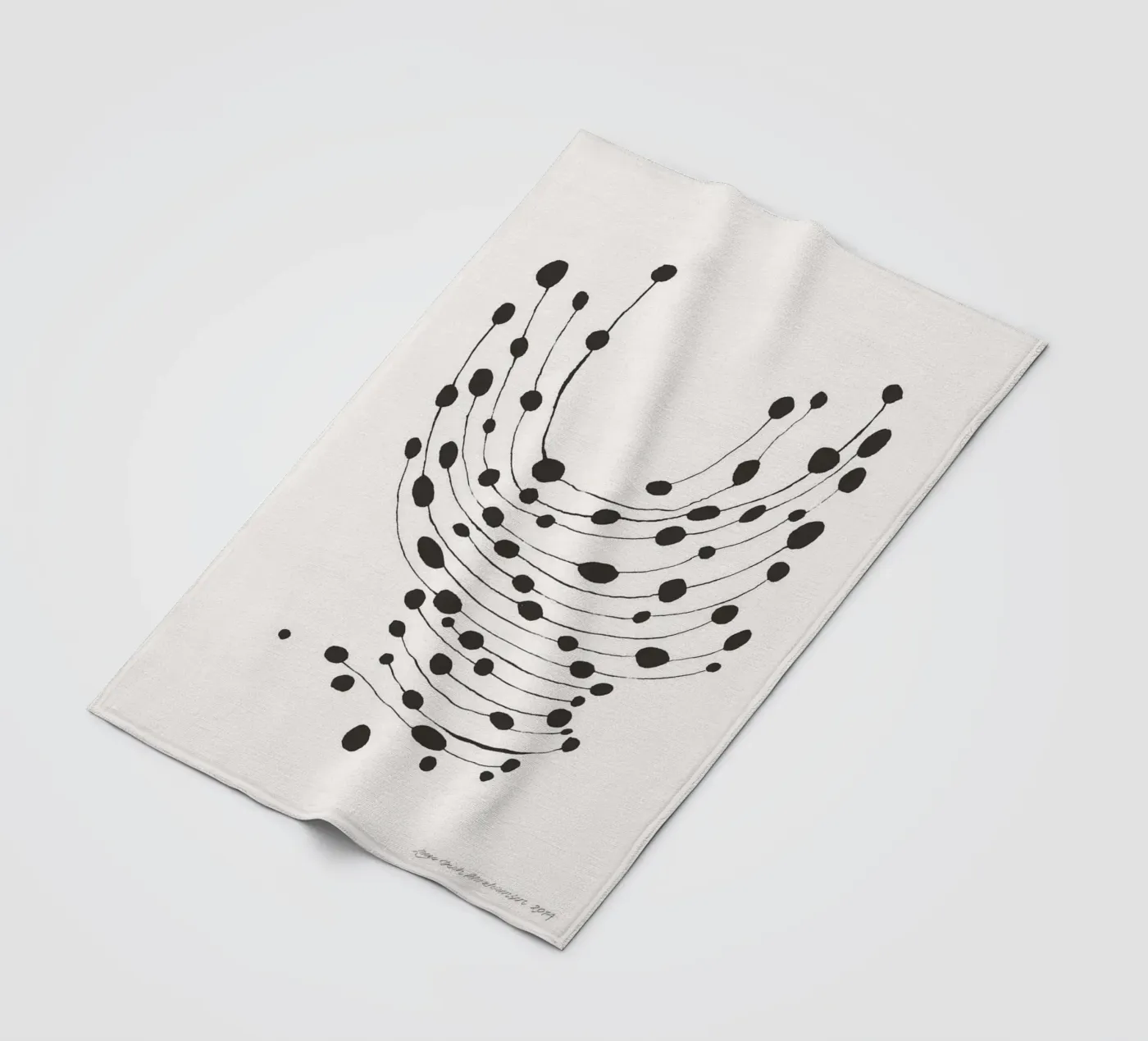 Dansende stippen fleecedeken van Birgitpopshop