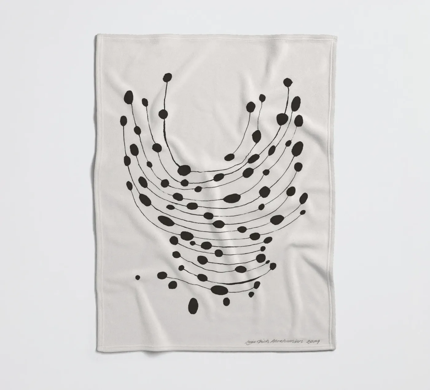 Dansende stippen fleecedeken van Birgitpopshop