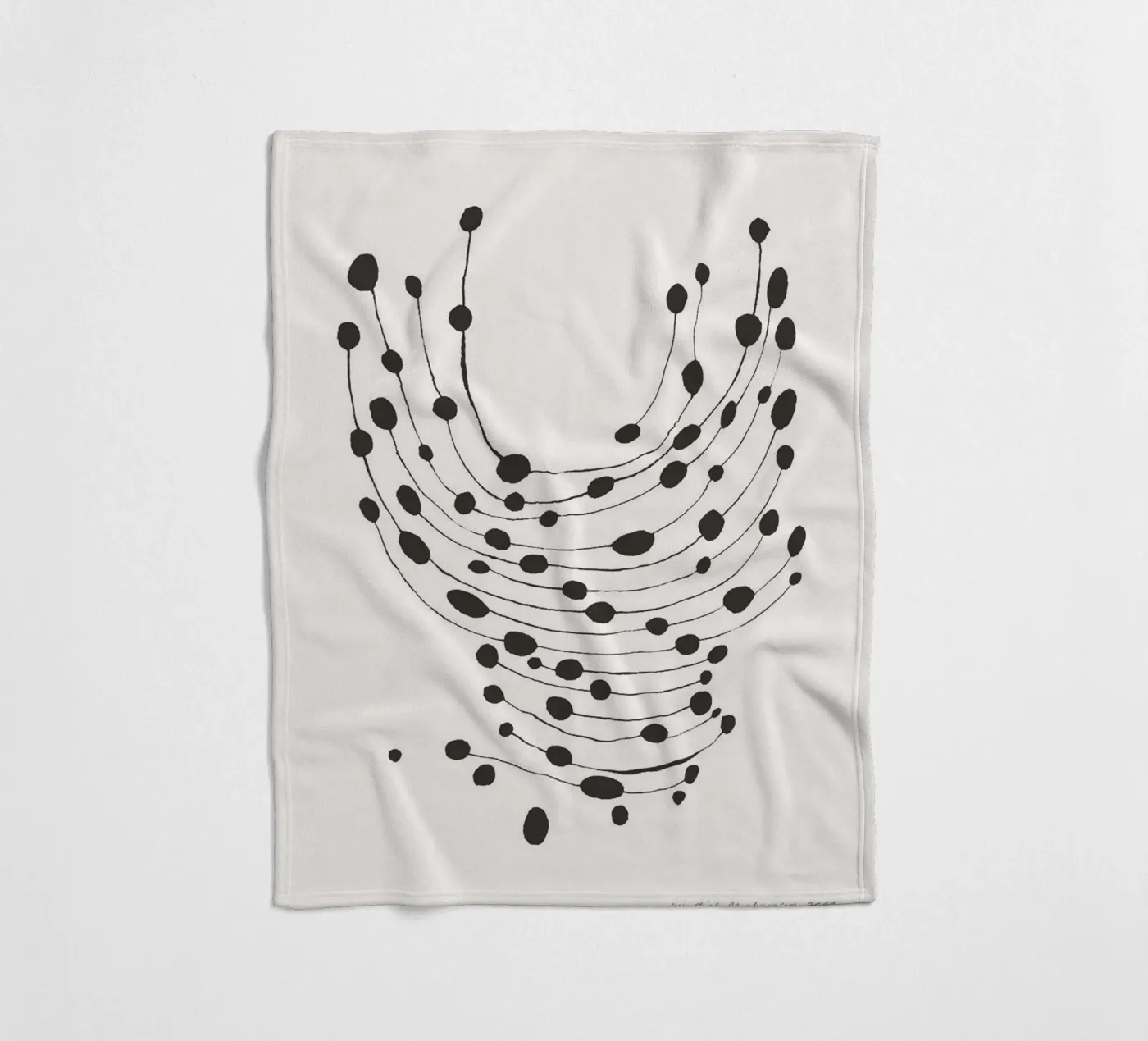 Dansende stippen fleecedeken van Birgitpopshop