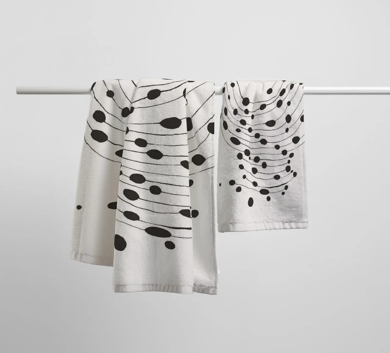 Dancing Dots towel by Birgitpopshop
