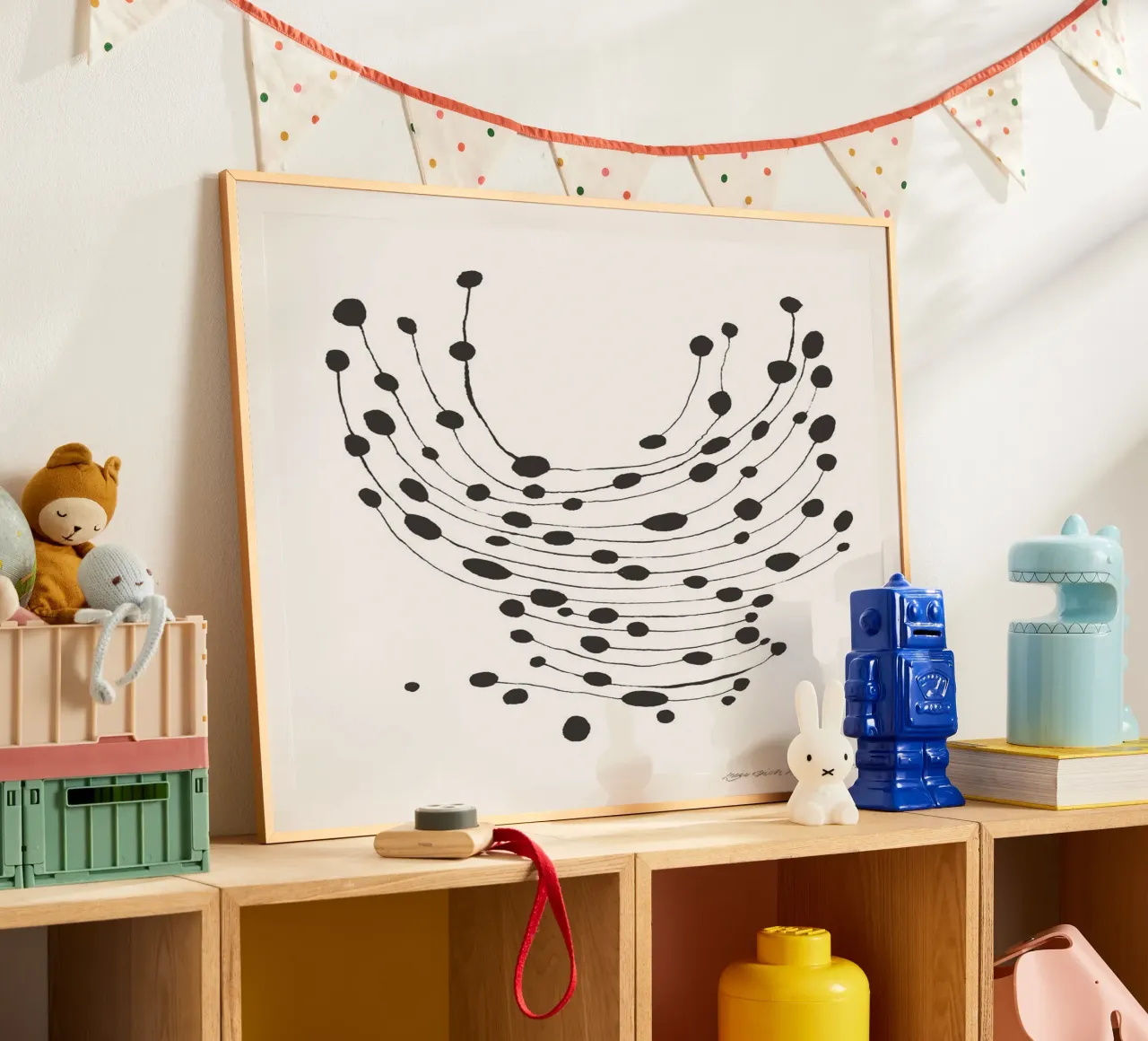 Dancing Dots poster by Birgitpopshop
