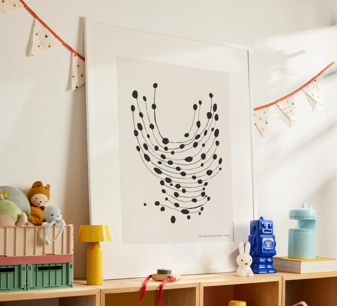 Dancing Dots poster by Birgitpopshop
