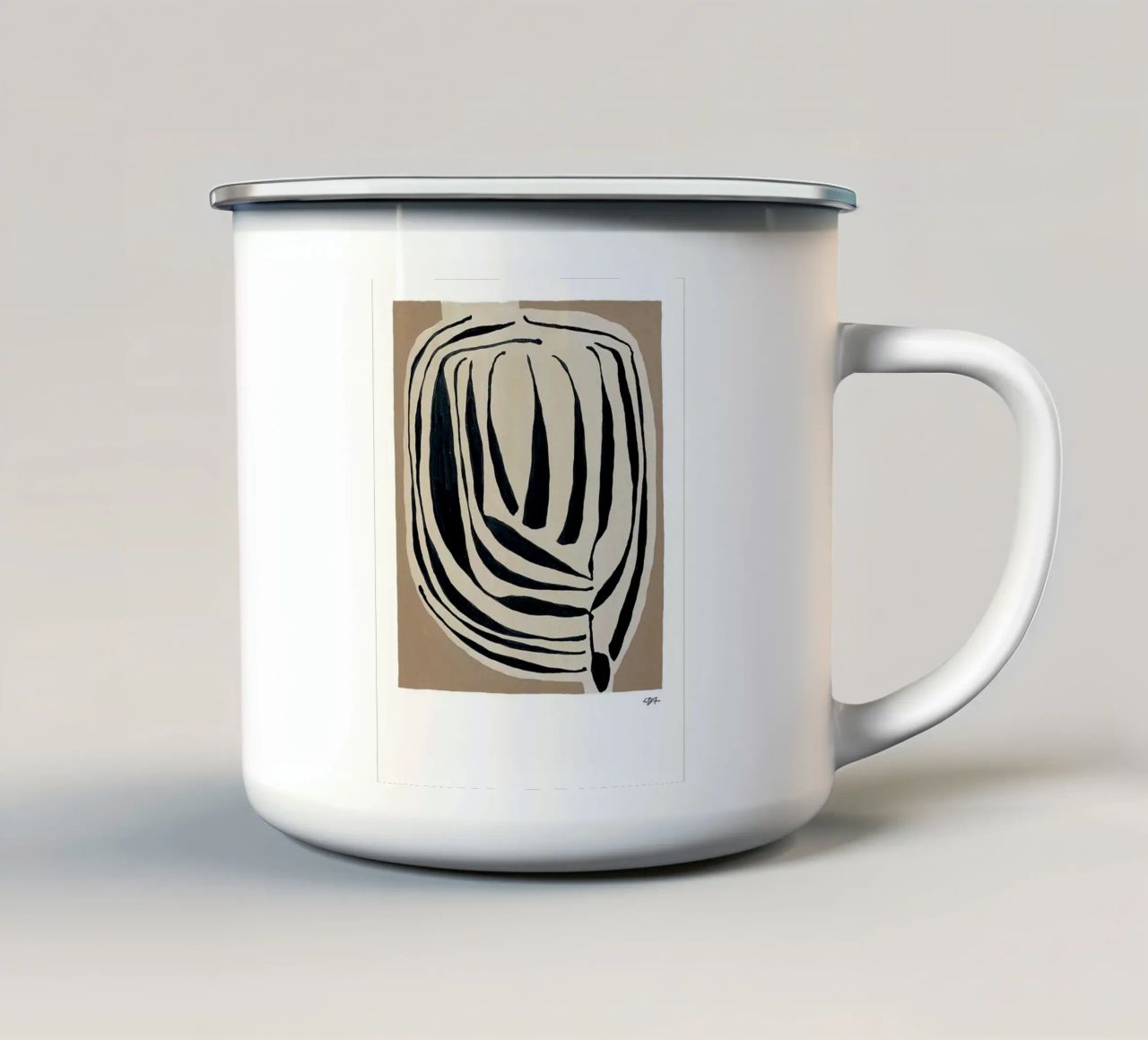 Stratificato a righe tazza in smalto da Birgitpopshop