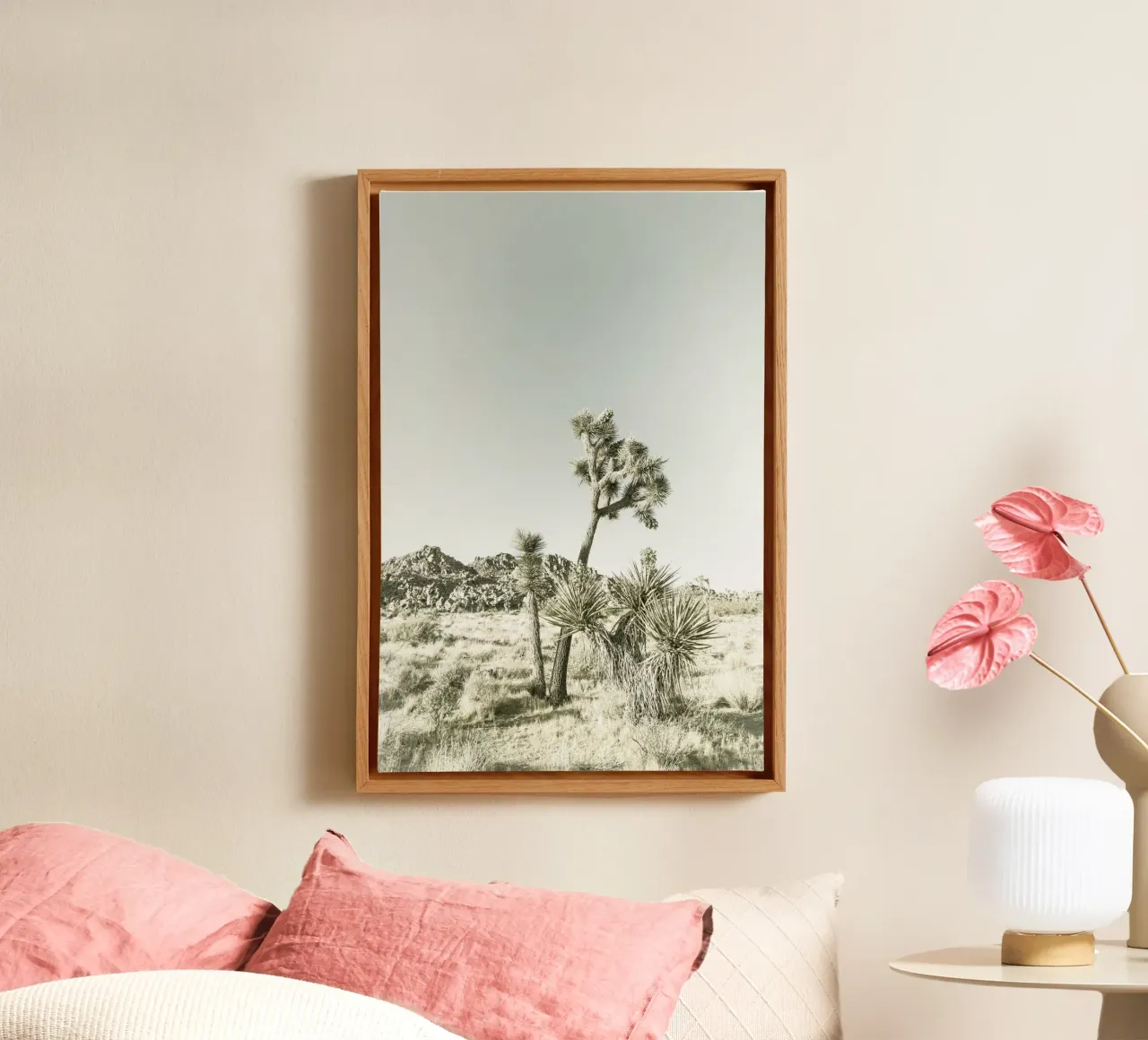 Parco nazionale di Joshua Tree | Vintage tela con Cornice a cassetta da Melanie Viola