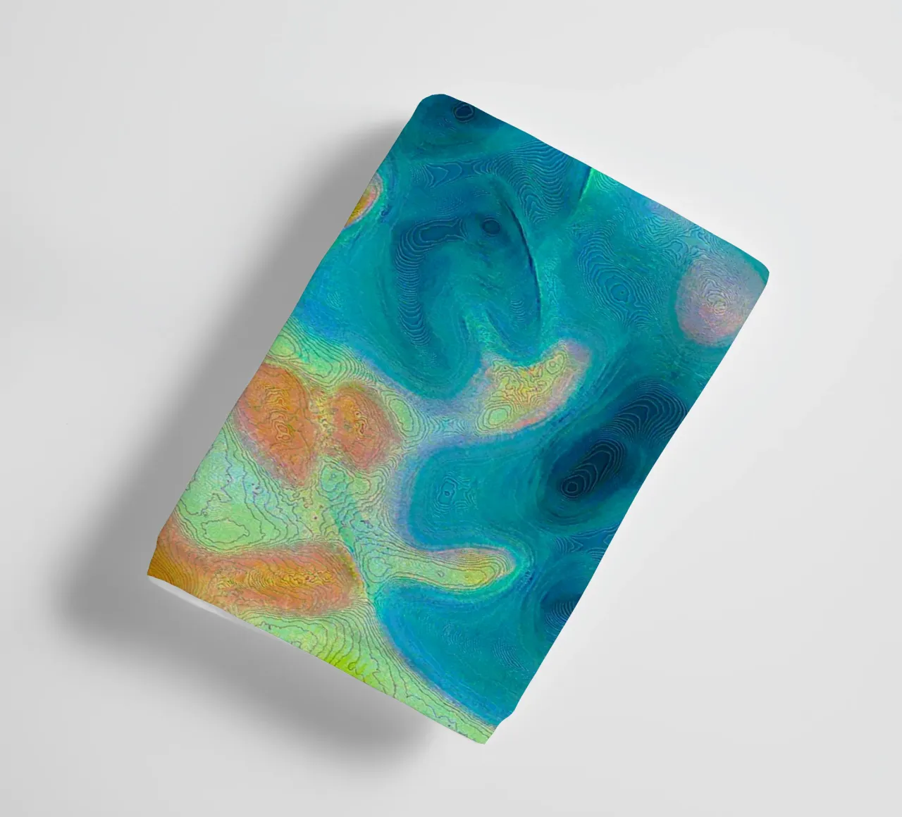 Linea di costa astratta con isole in un mare bluastro/turchese asciugamano da bagno da Gürsel Yesil Digital Art