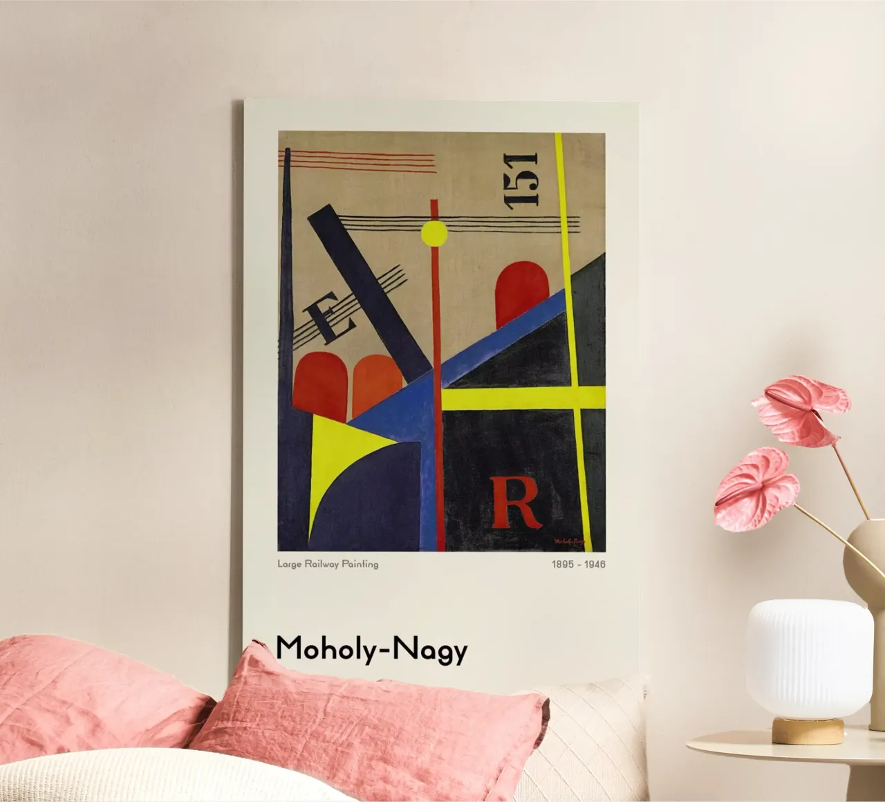László Moholy-Nagy - Large Railway Painting tela con Cornice a cassetta da ARTOTHEK