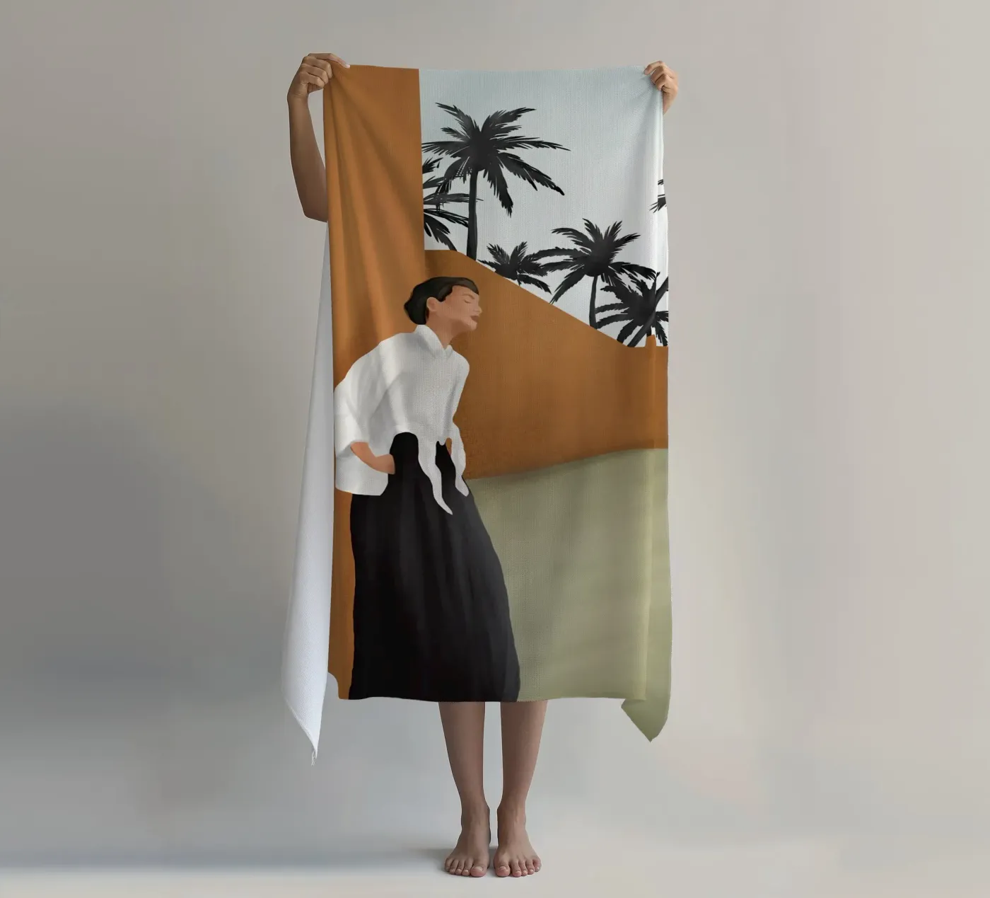 Backbone beach towel by cityart