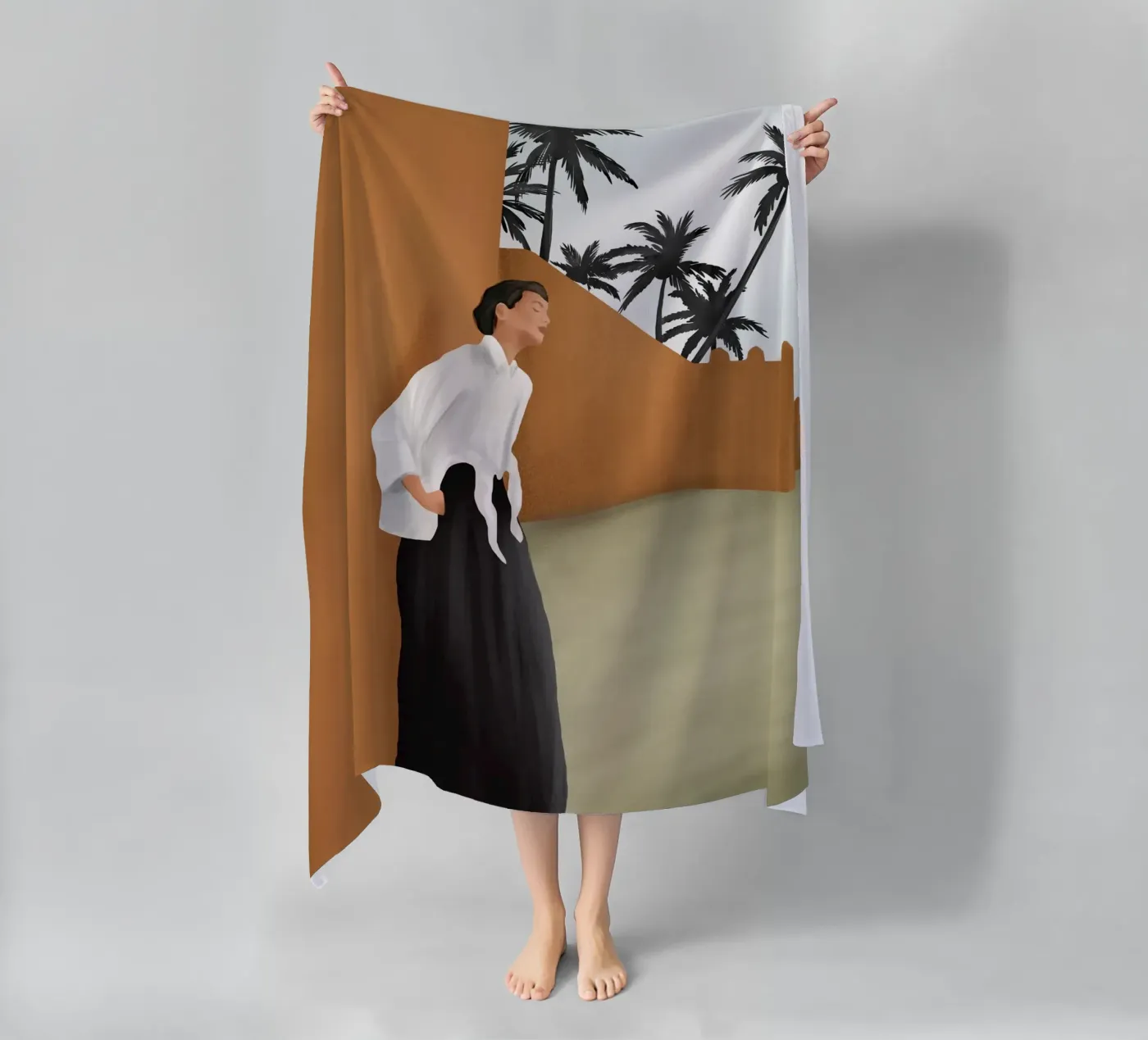 Backbone beach towel by cityart