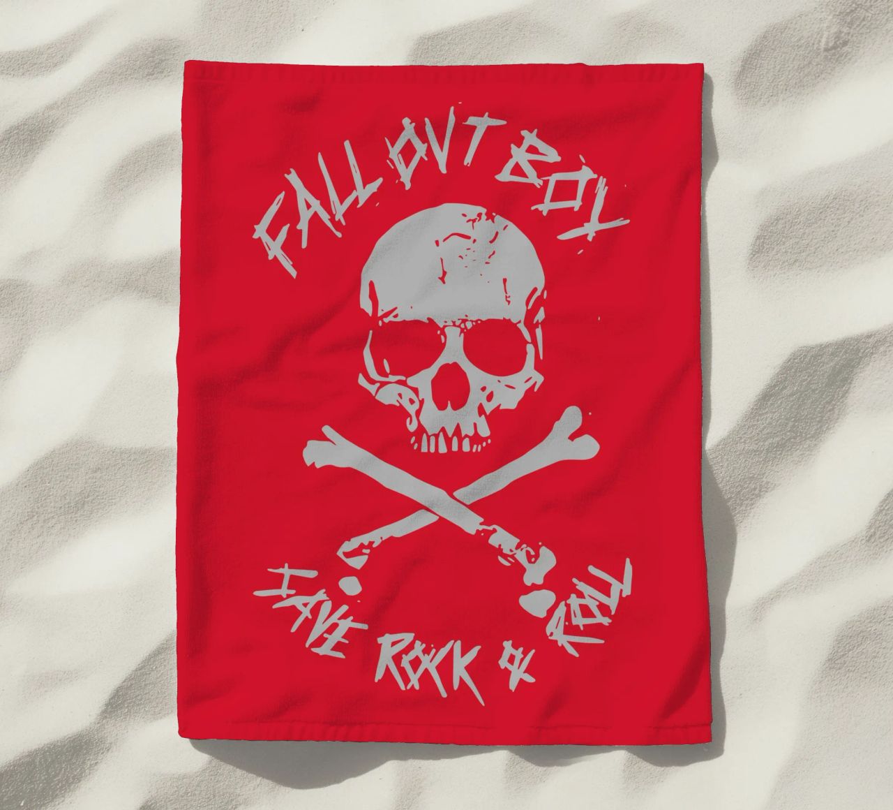 I Fall Out Boy salvano il R&R telo mare da Curtishop