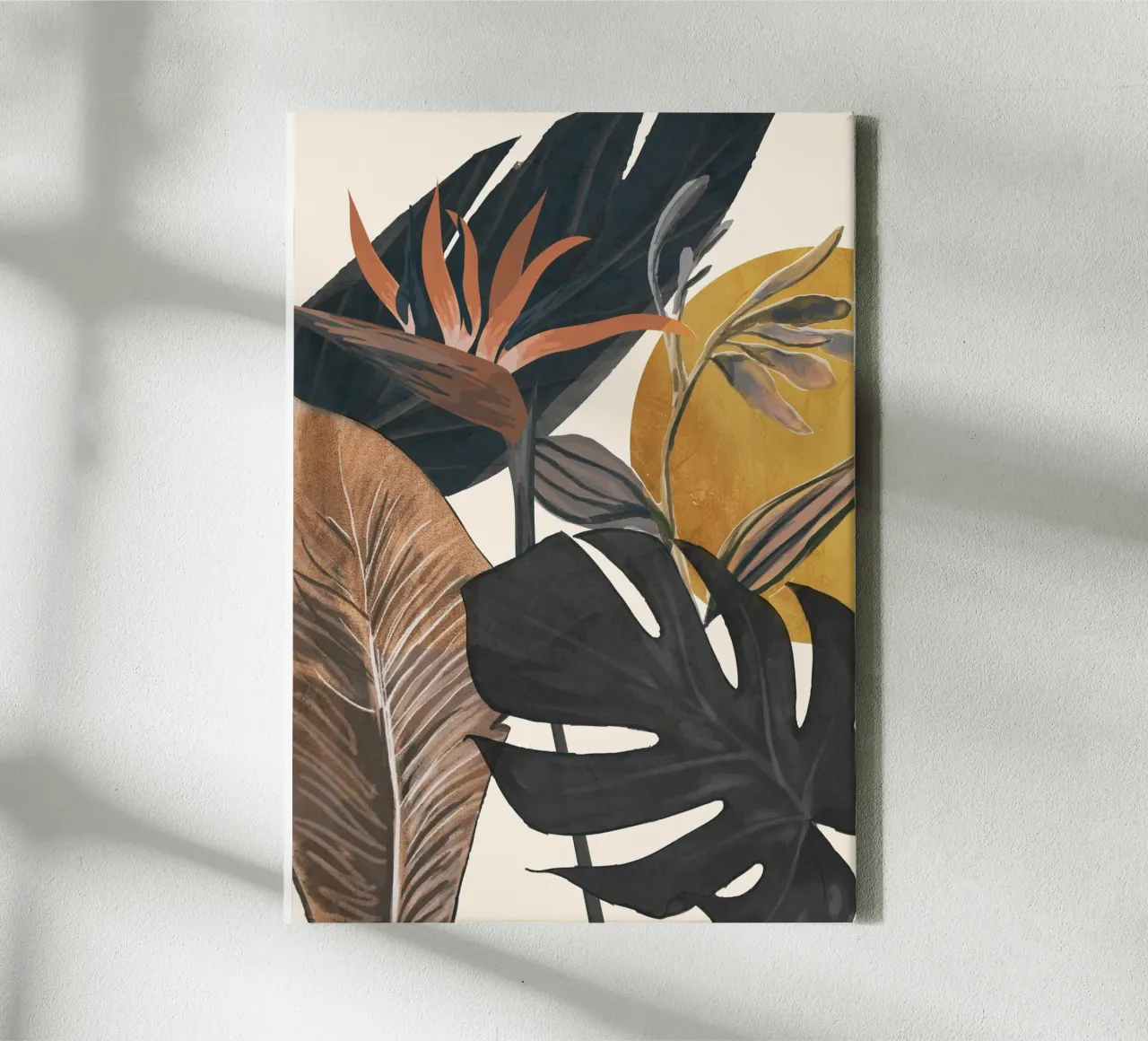 Abstract Tropical Art III canvas met Baklijst van cityart