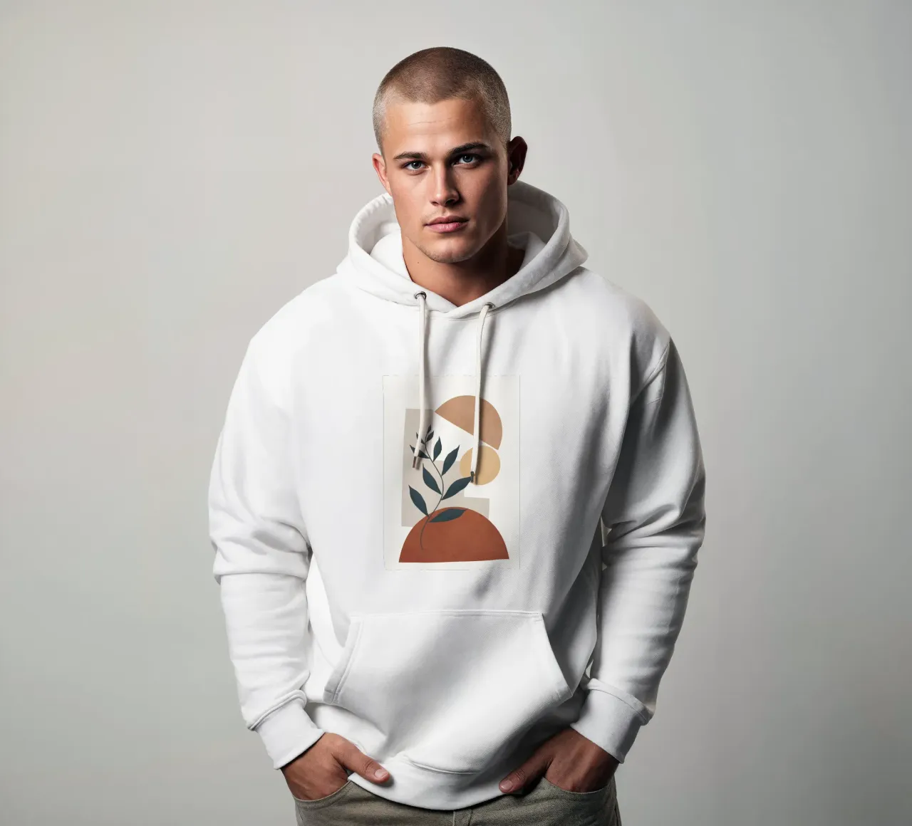 Shapes and Branches 07 felpa con cappuccio da cityart