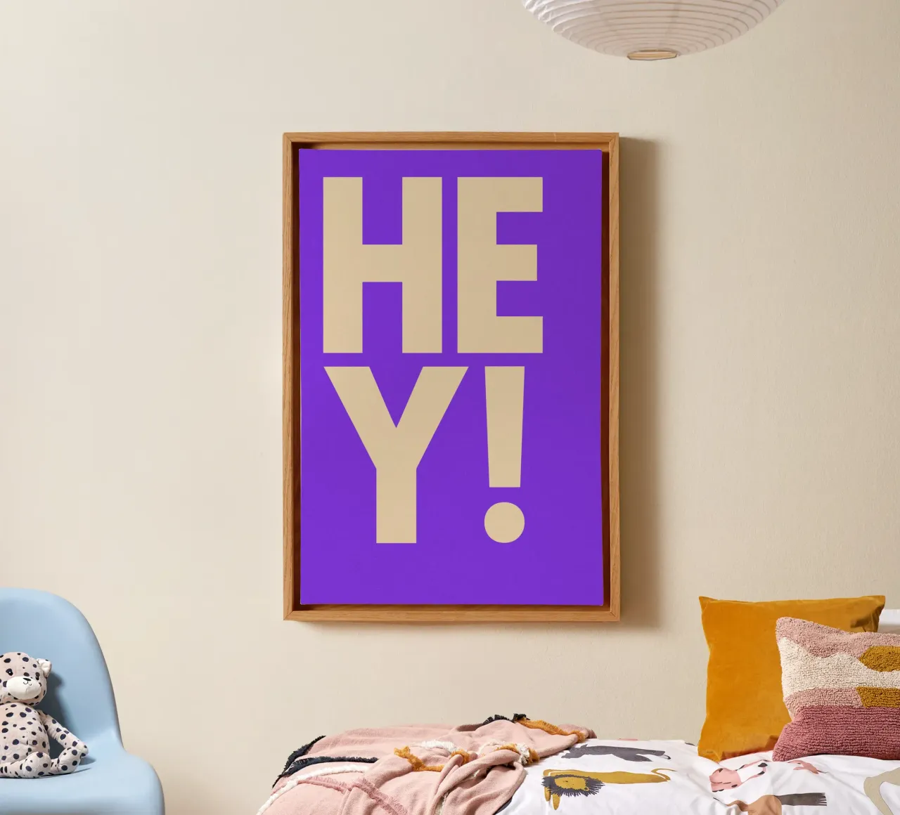 HEY! - Bold Greeting - Typo Poster canvas by QuooodZ by MooodzArt