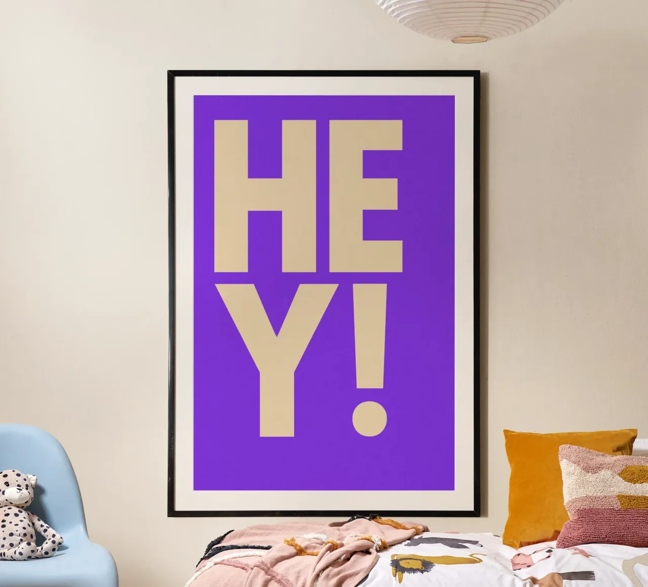 HEY! - Bold Greeting - Typo Poster poster van QuooodZ by MooodzArt
