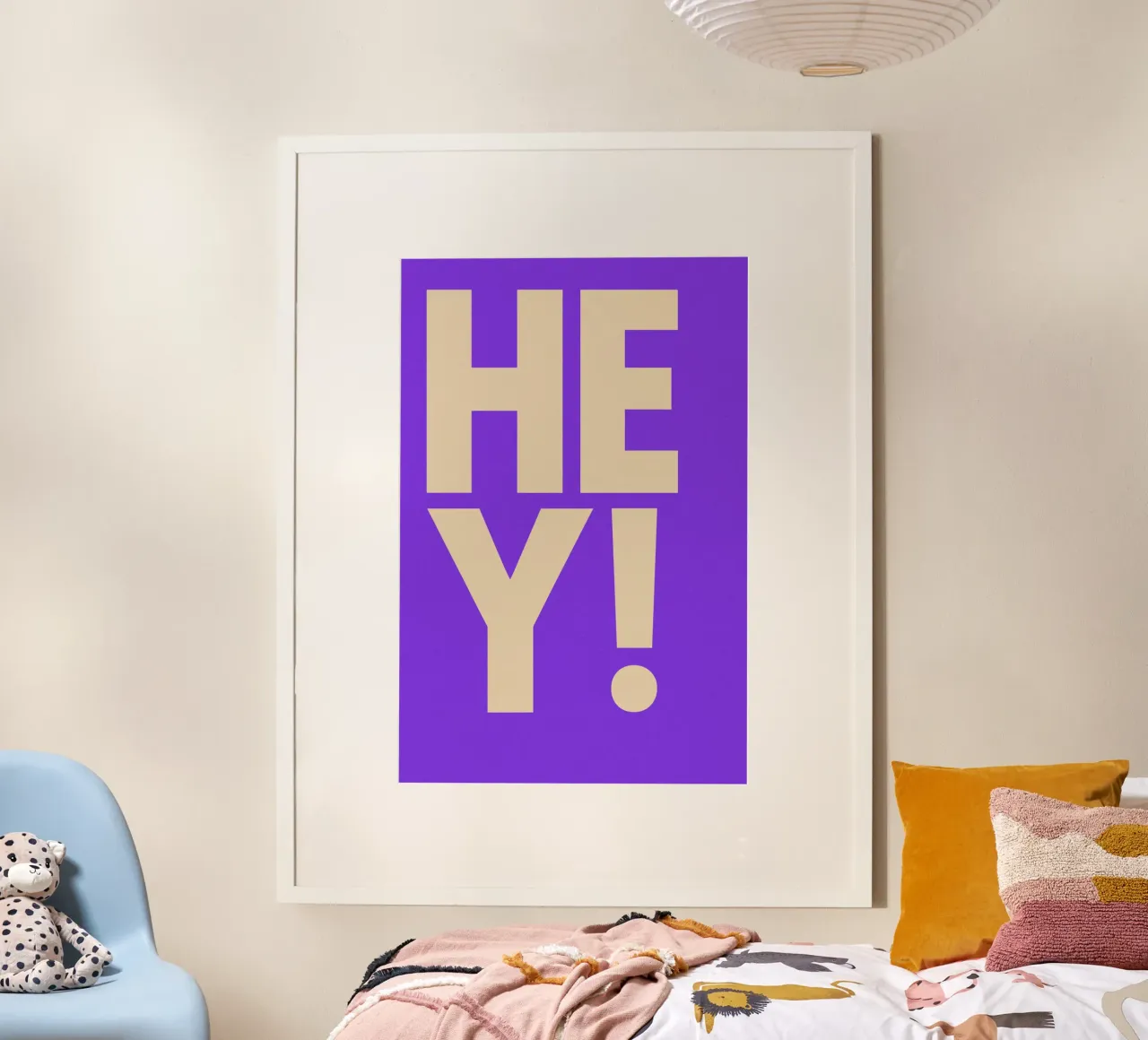 HEY! - Bold Greeting - Typo Poster poster van QuooodZ by MooodzArt