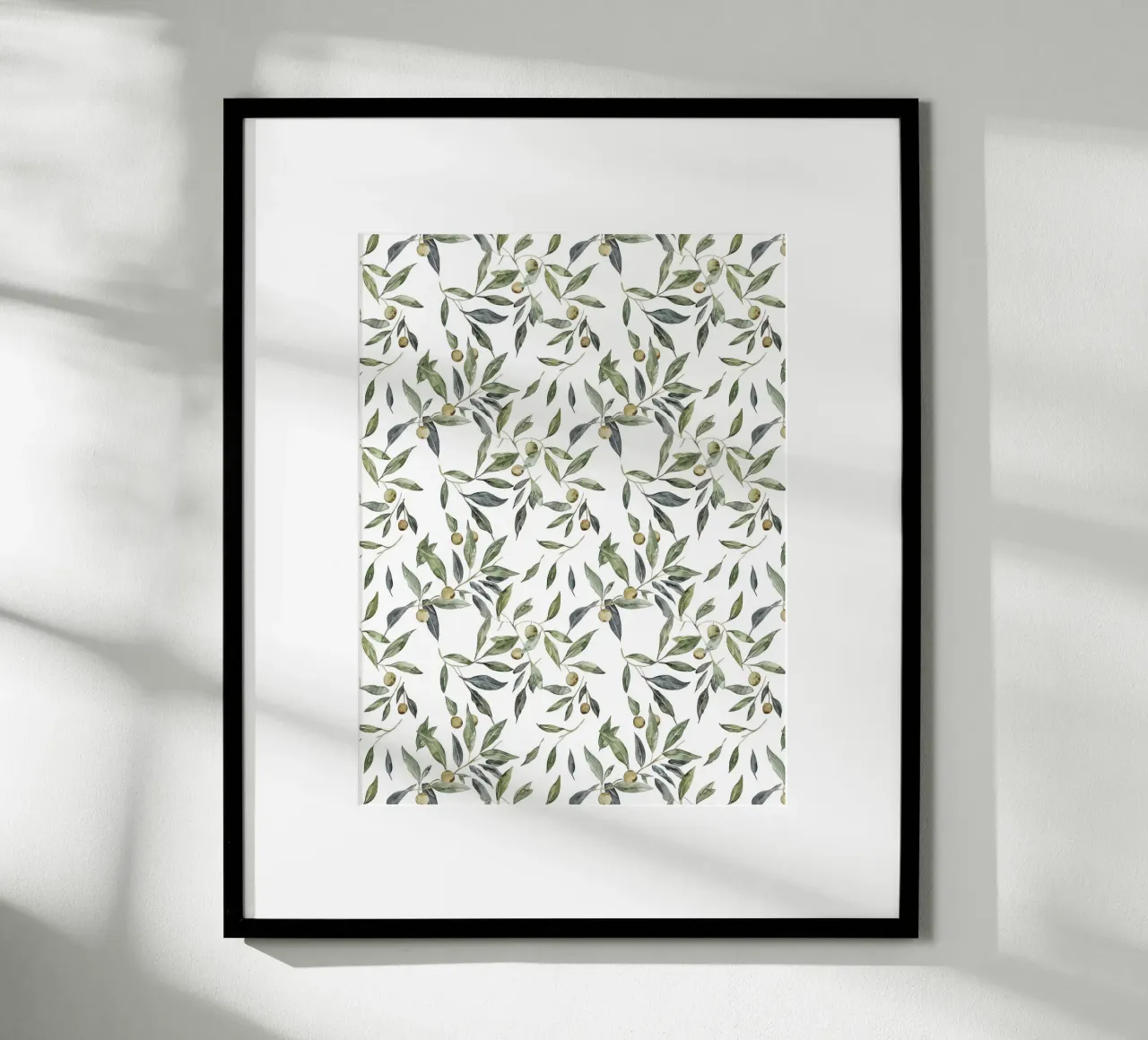 Art mural vintage Branches d'oliviers, verdure botanique italienne hahnemühle de Gentle Echoes Art