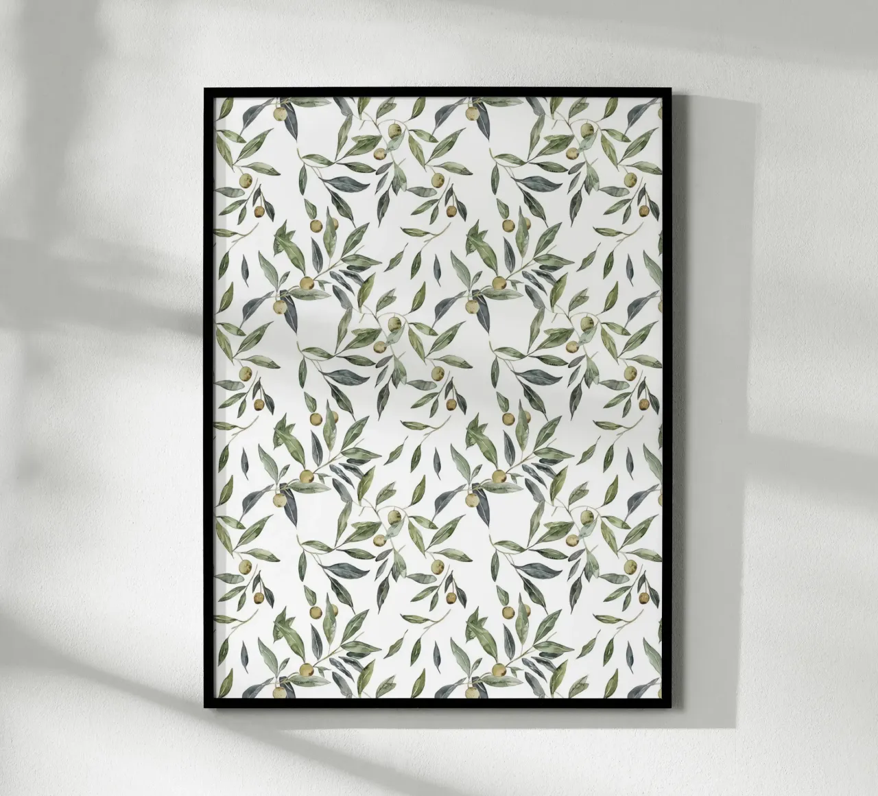 Art mural vintage Branches d'oliviers, verdure botanique italienne hahnemühle de Gentle Echoes Art