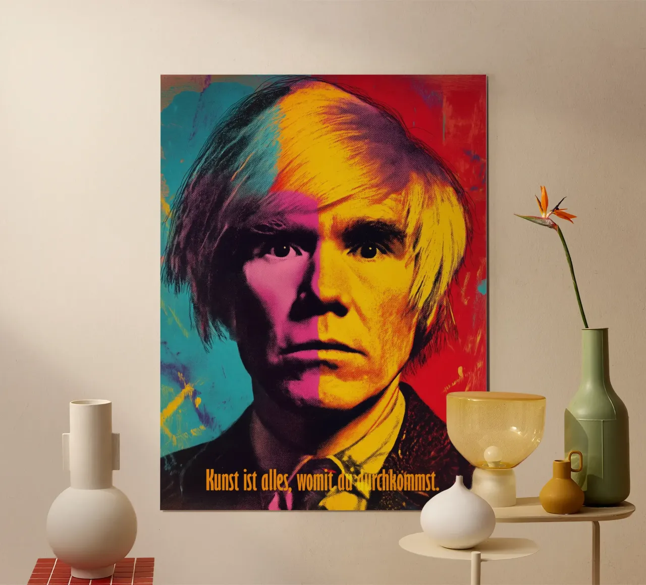 Kunst Ist Alles Womit Du Durchkommst | Andy Warhol Porträt Poster von Autofocus