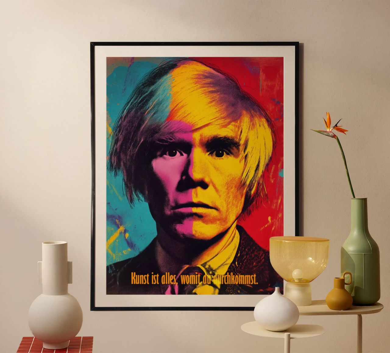 Kunst Ist Alles Womit Du Durchkommst | Andy Warhol Porträt Poster von Autofocus