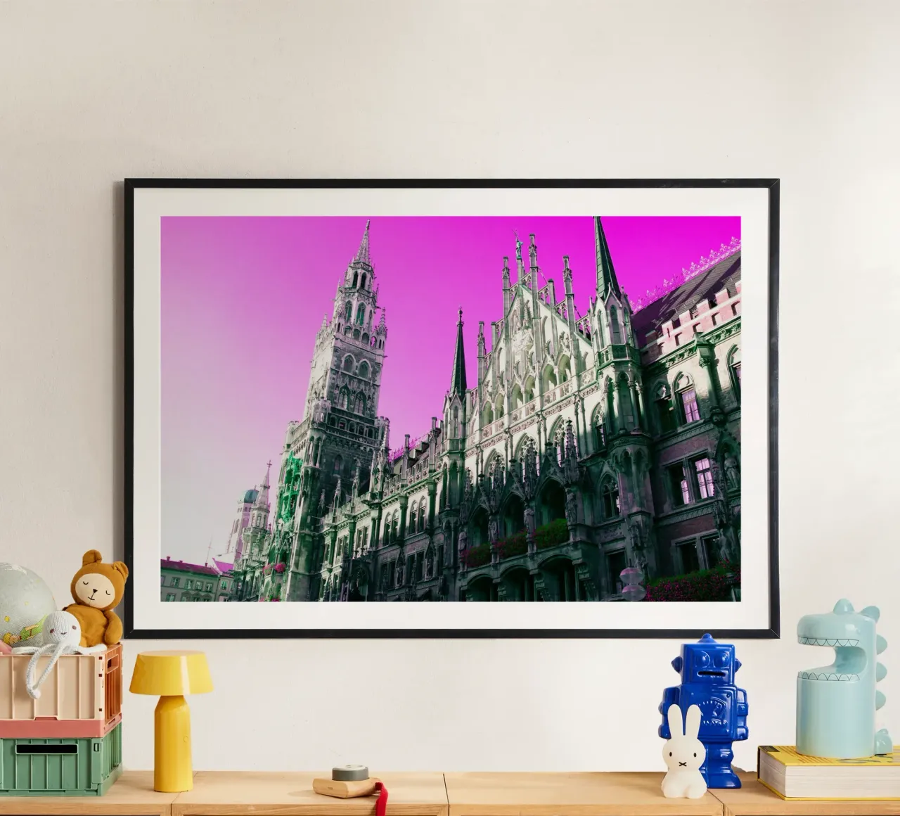 München ist bunt poster con telaio in plastica da Jonas Klein